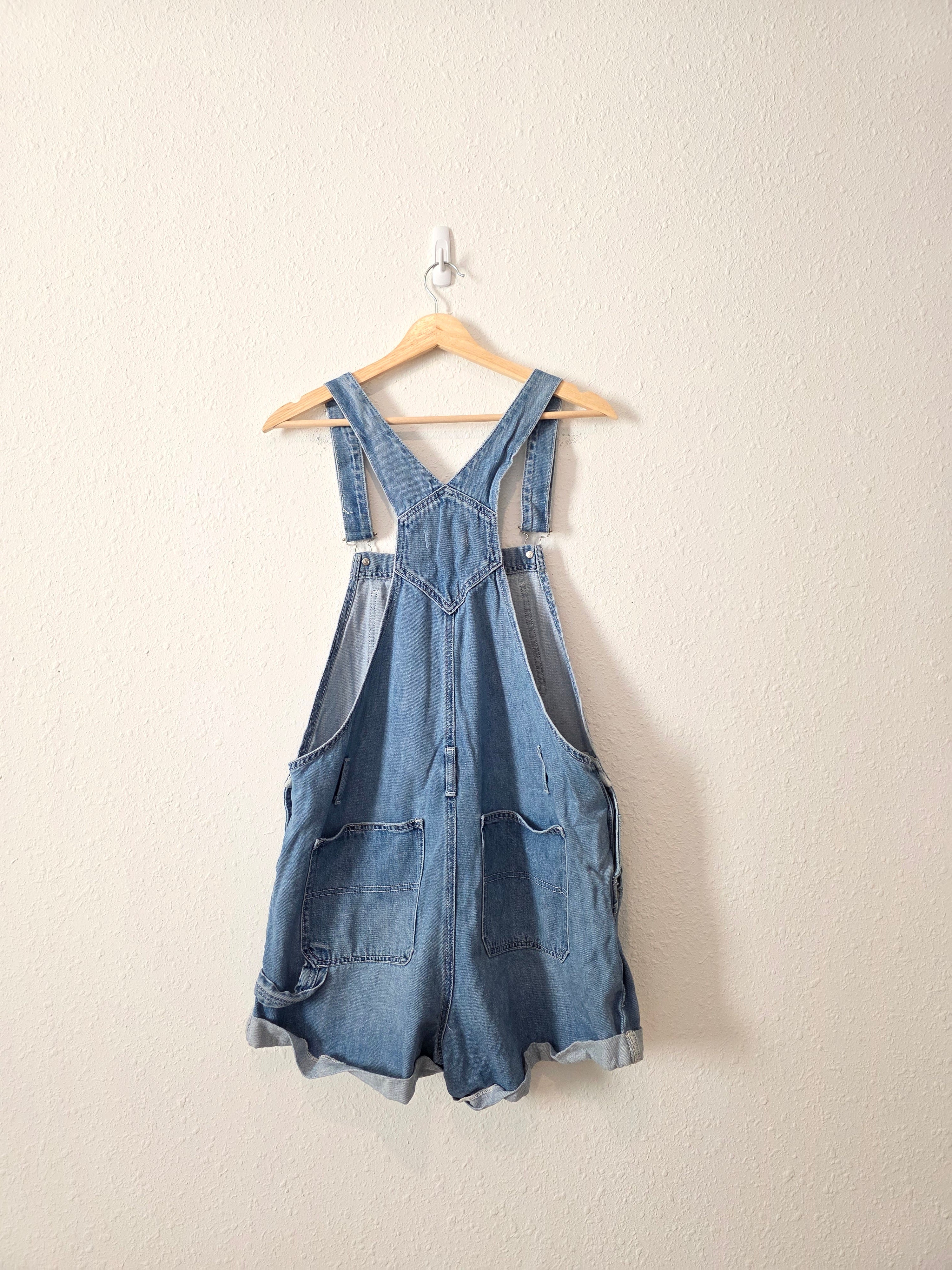 Relaxed Denim Shortalls (L)