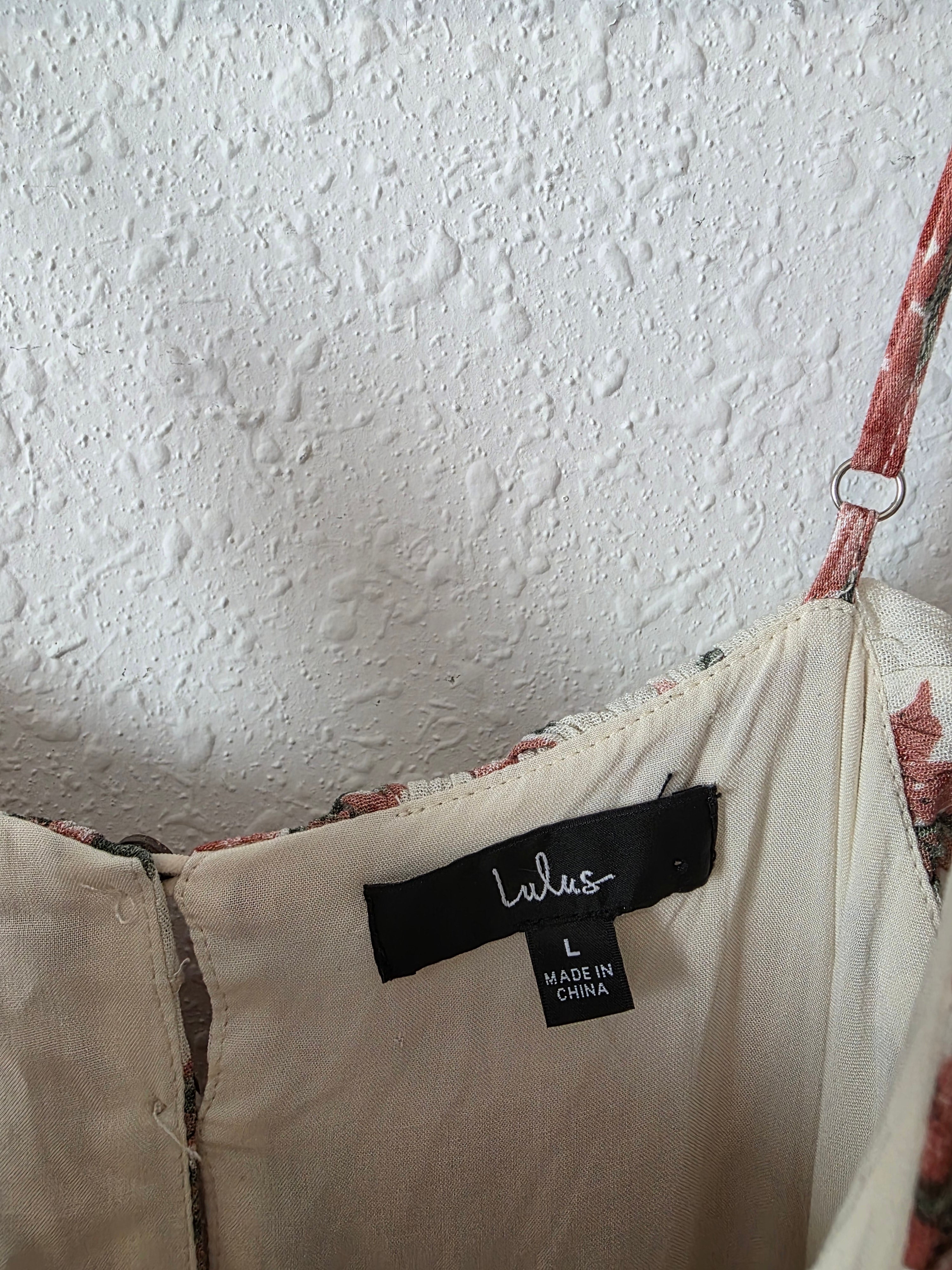 Lulus Floral Maxi Dress (L)