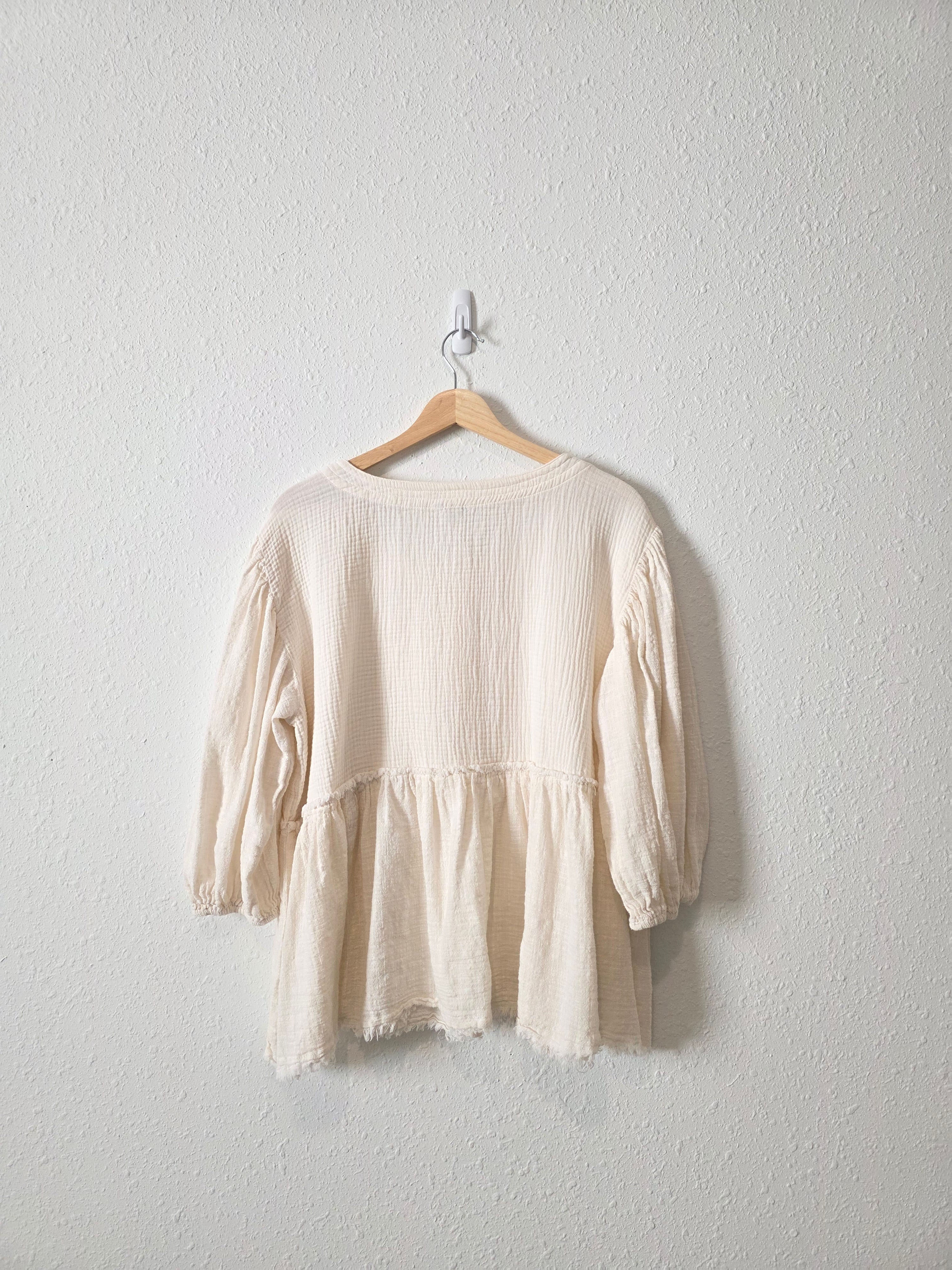 Cotton Gauze Babydoll Top (L)