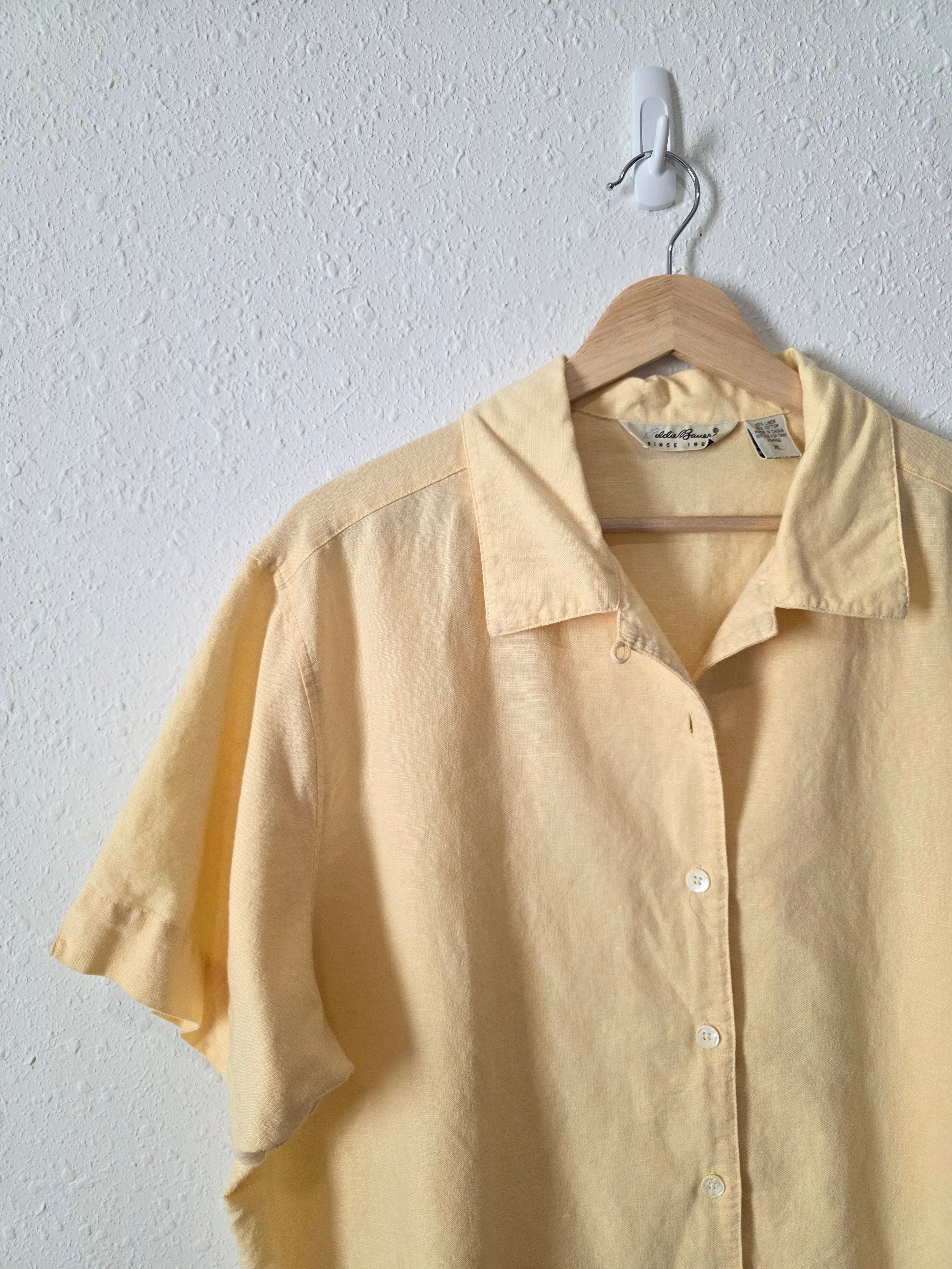 Vintage Eddie Bauer Butter Yellow Top (XL)