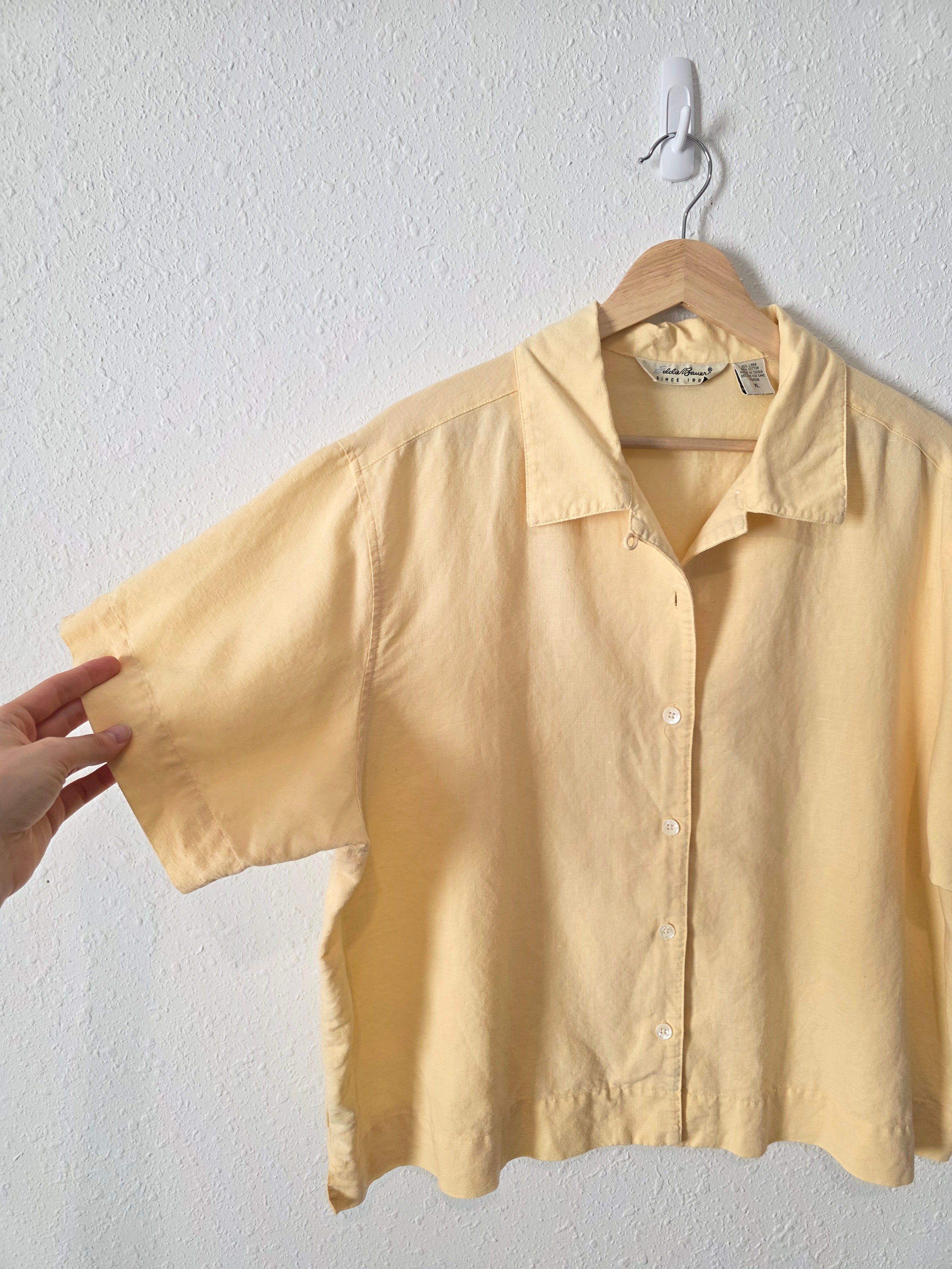 Vintage Eddie Bauer Butter Yellow Top (XL)