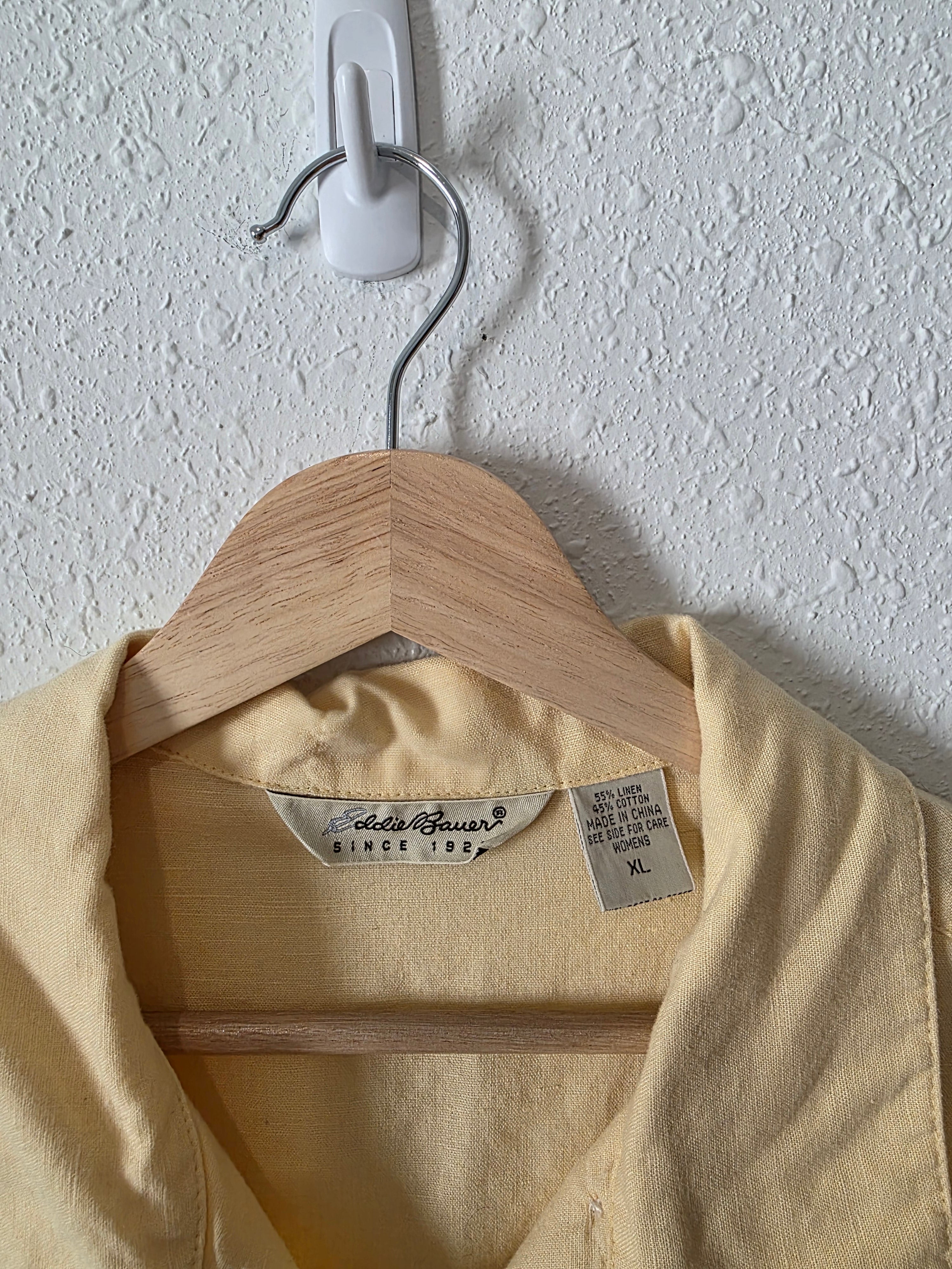 Vintage Eddie Bauer Butter Yellow Top (XL)