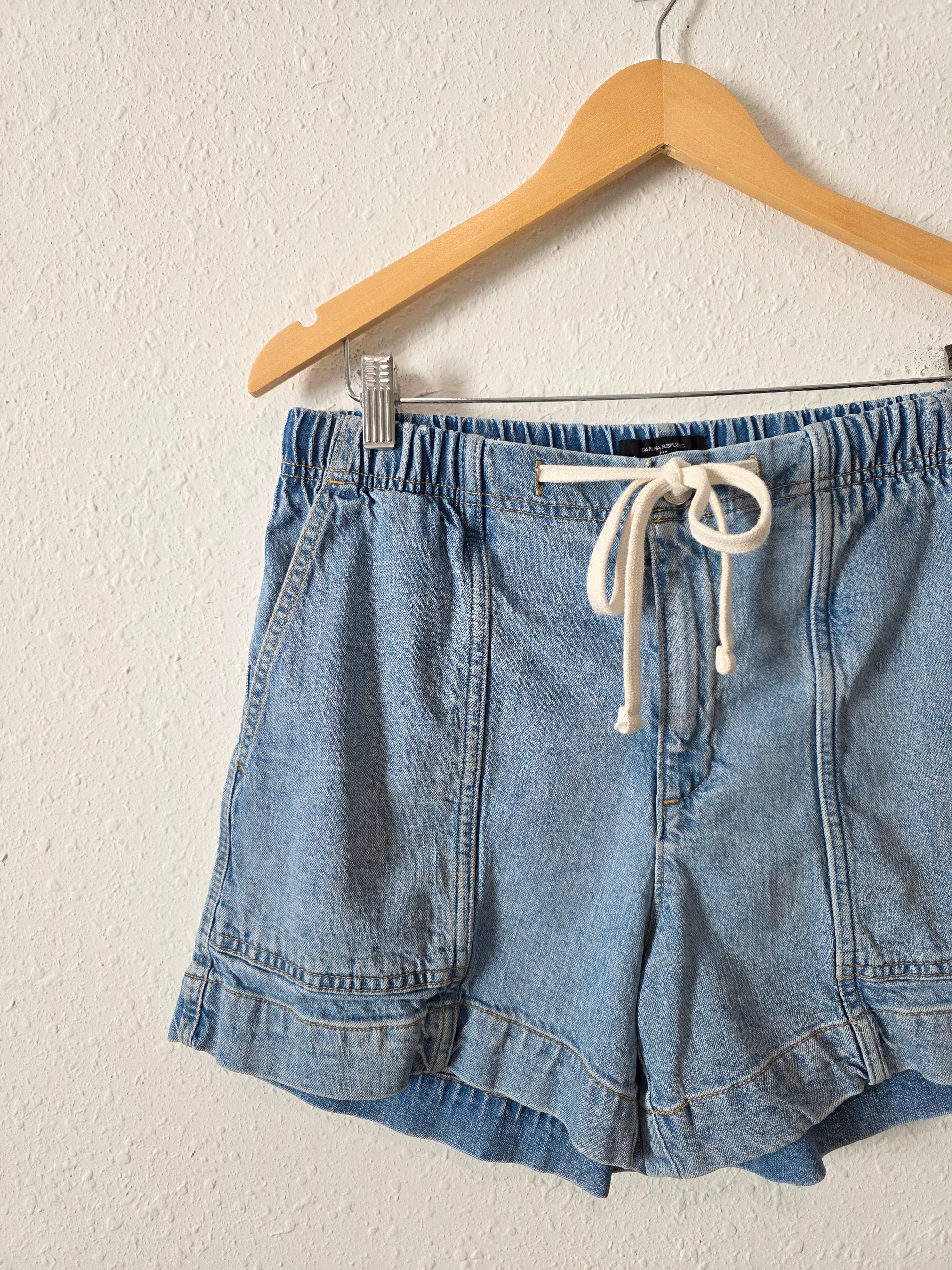 Banana Republic Tie Waist Denim Shorts (M)