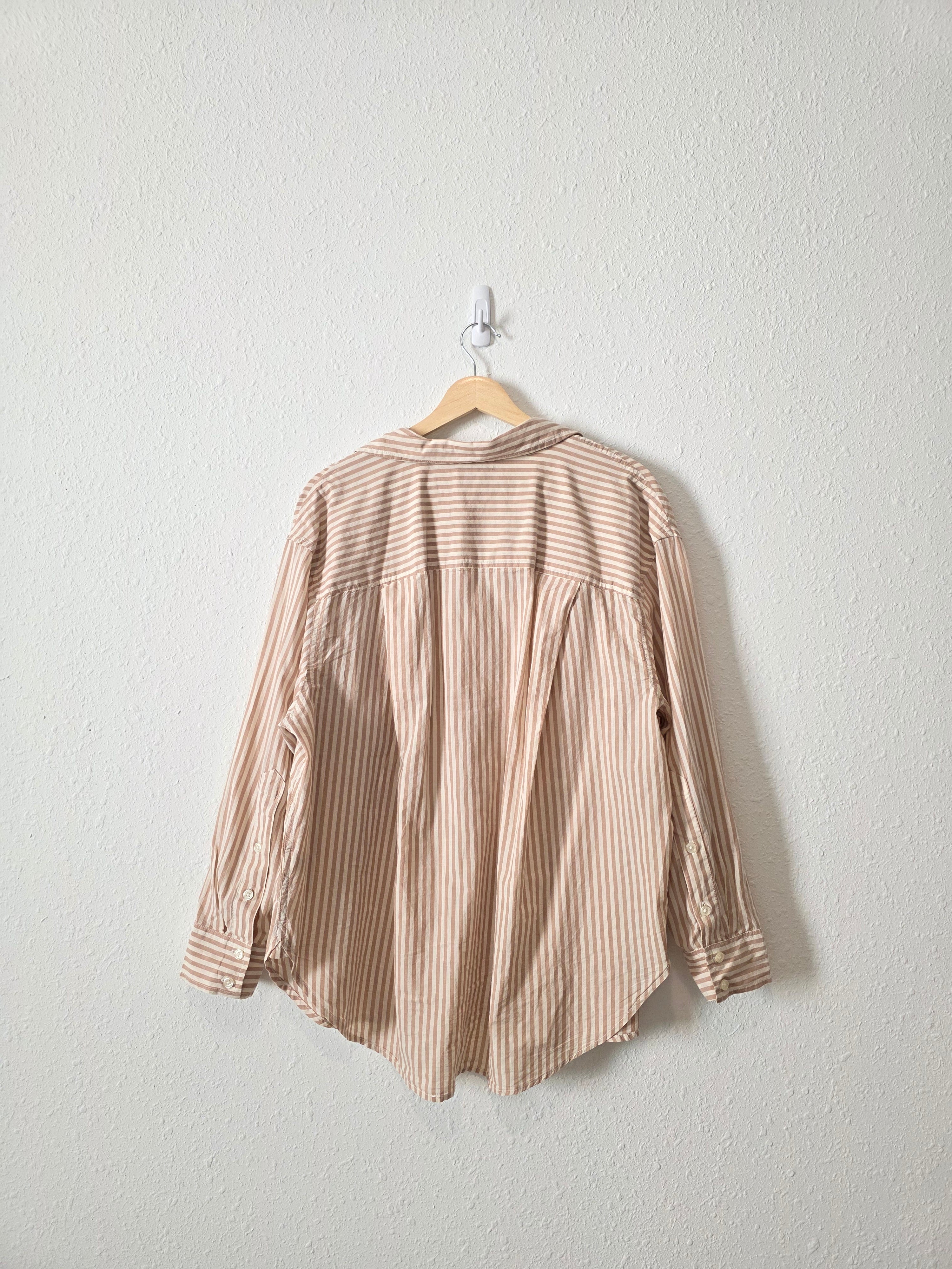 Neutral Striped Cotton Button Up (XLP)