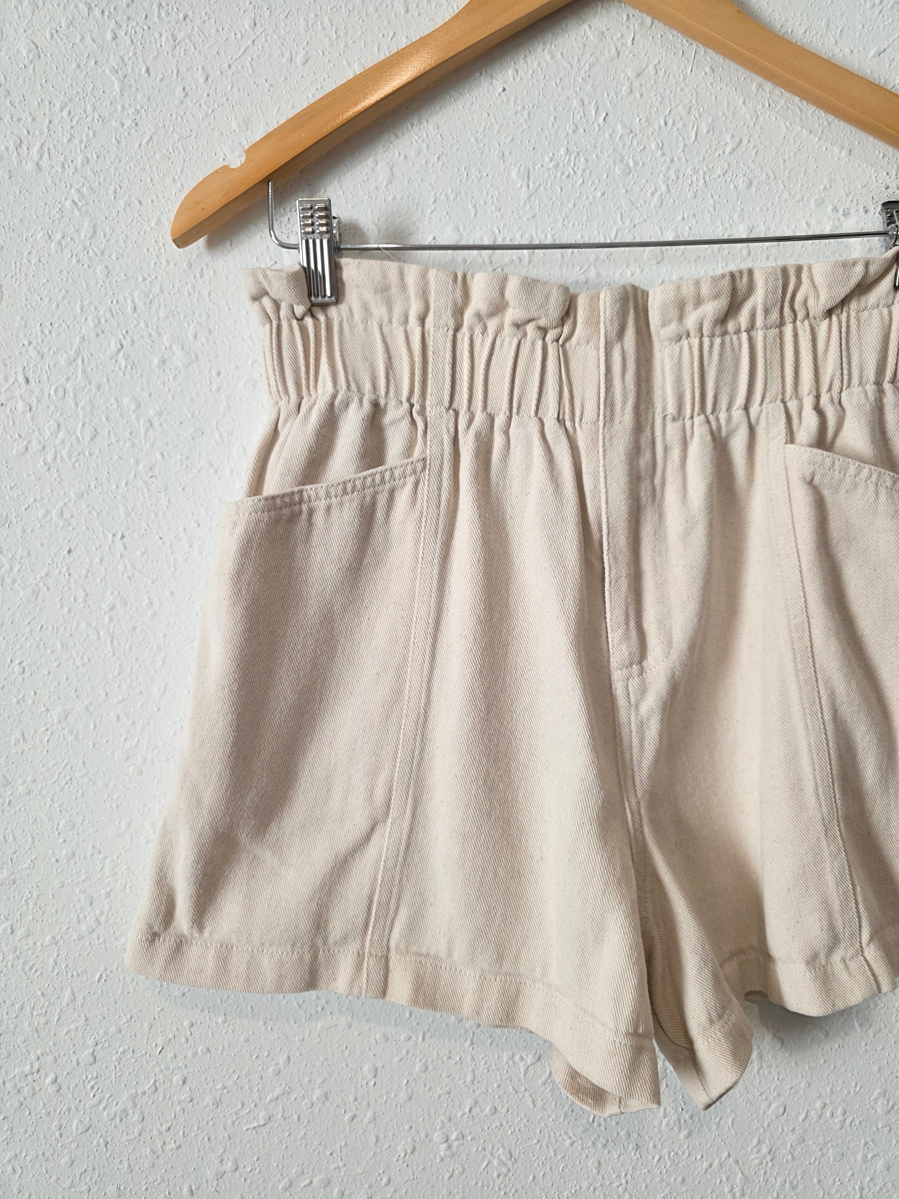 Lush Ecru Cotton Shorts (M)