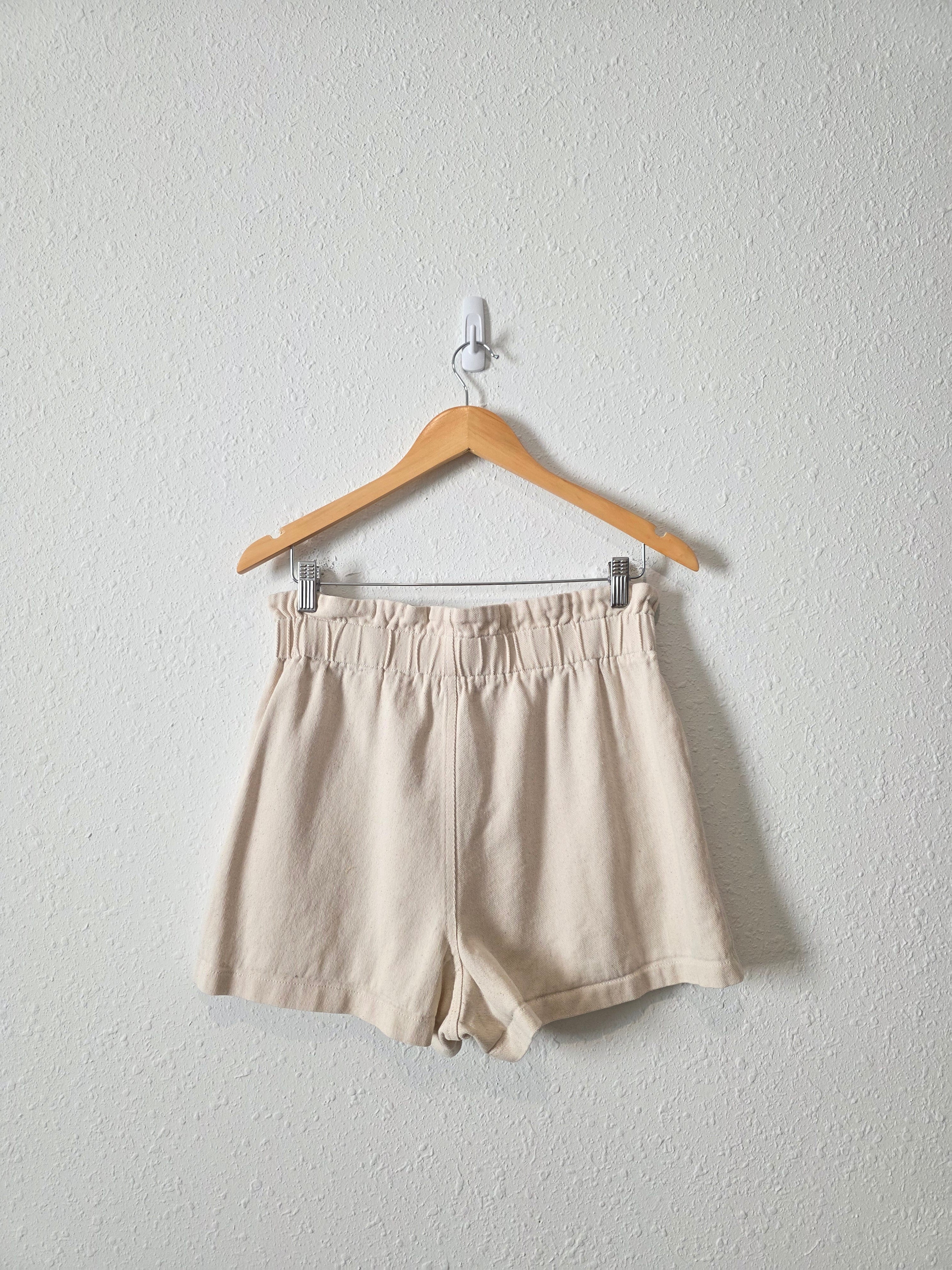 Lush Ecru Cotton Shorts (M)
