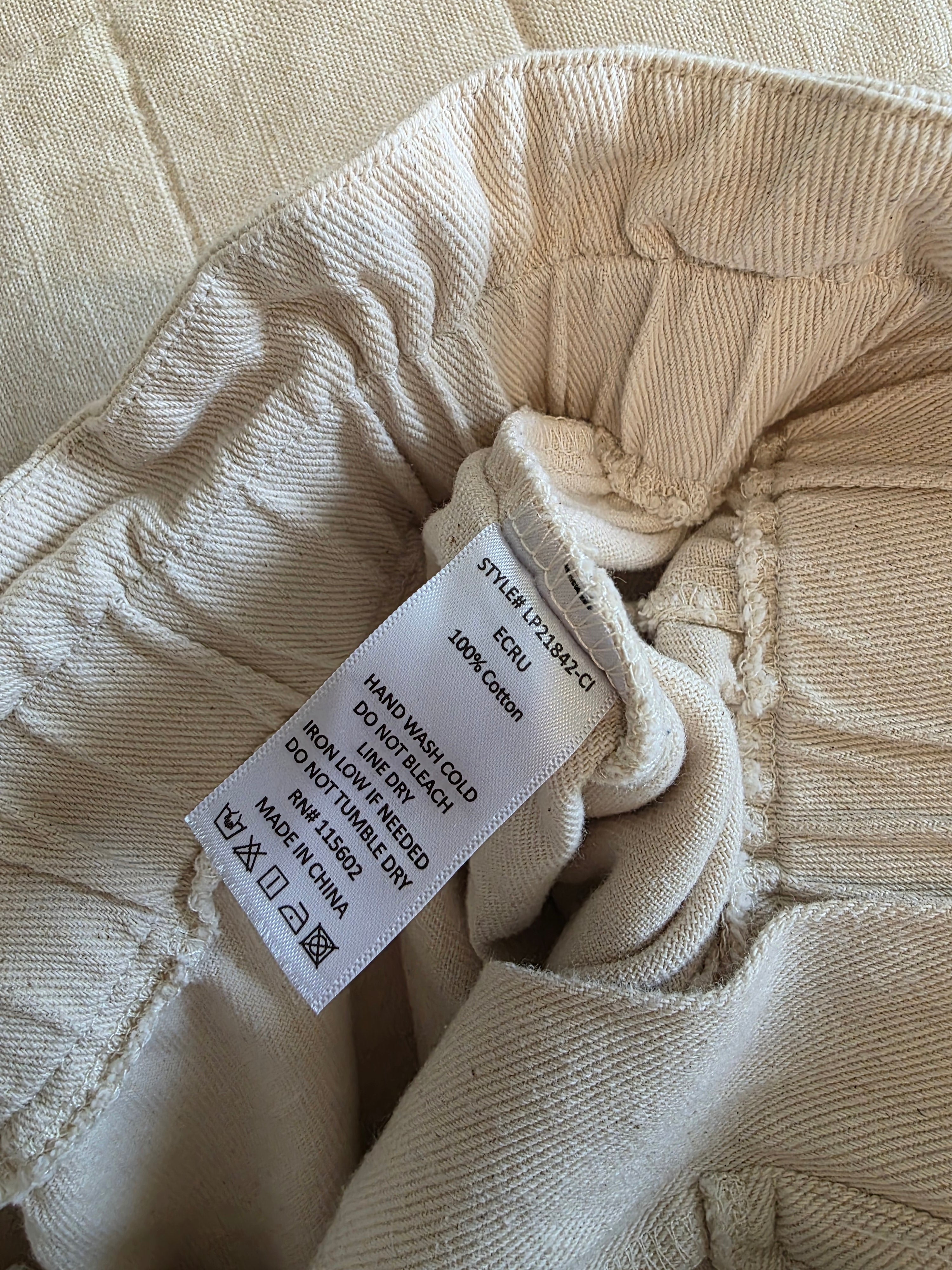 Lush Ecru Cotton Shorts (M)