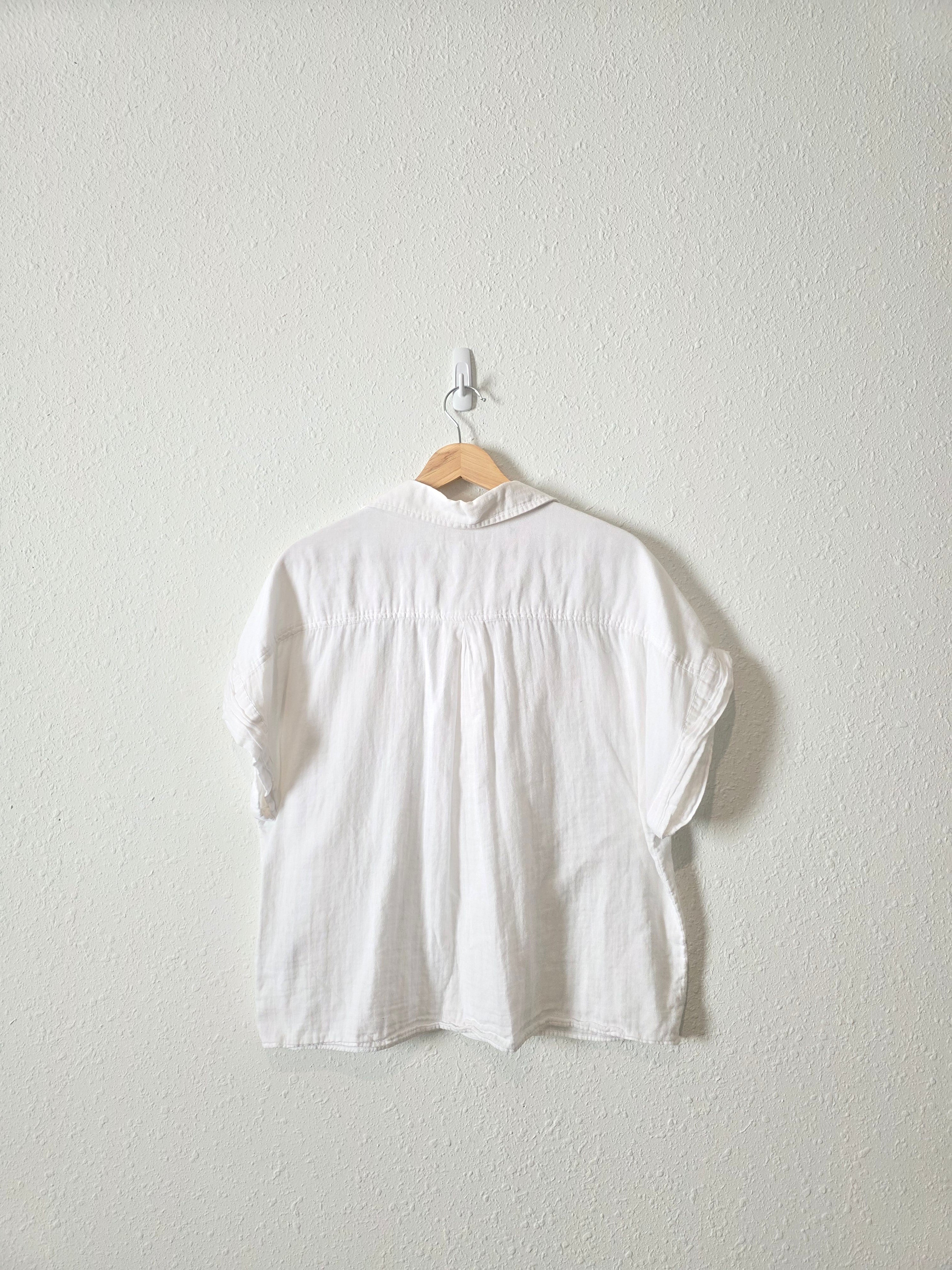 Banana Republic White Cotton Top (L)