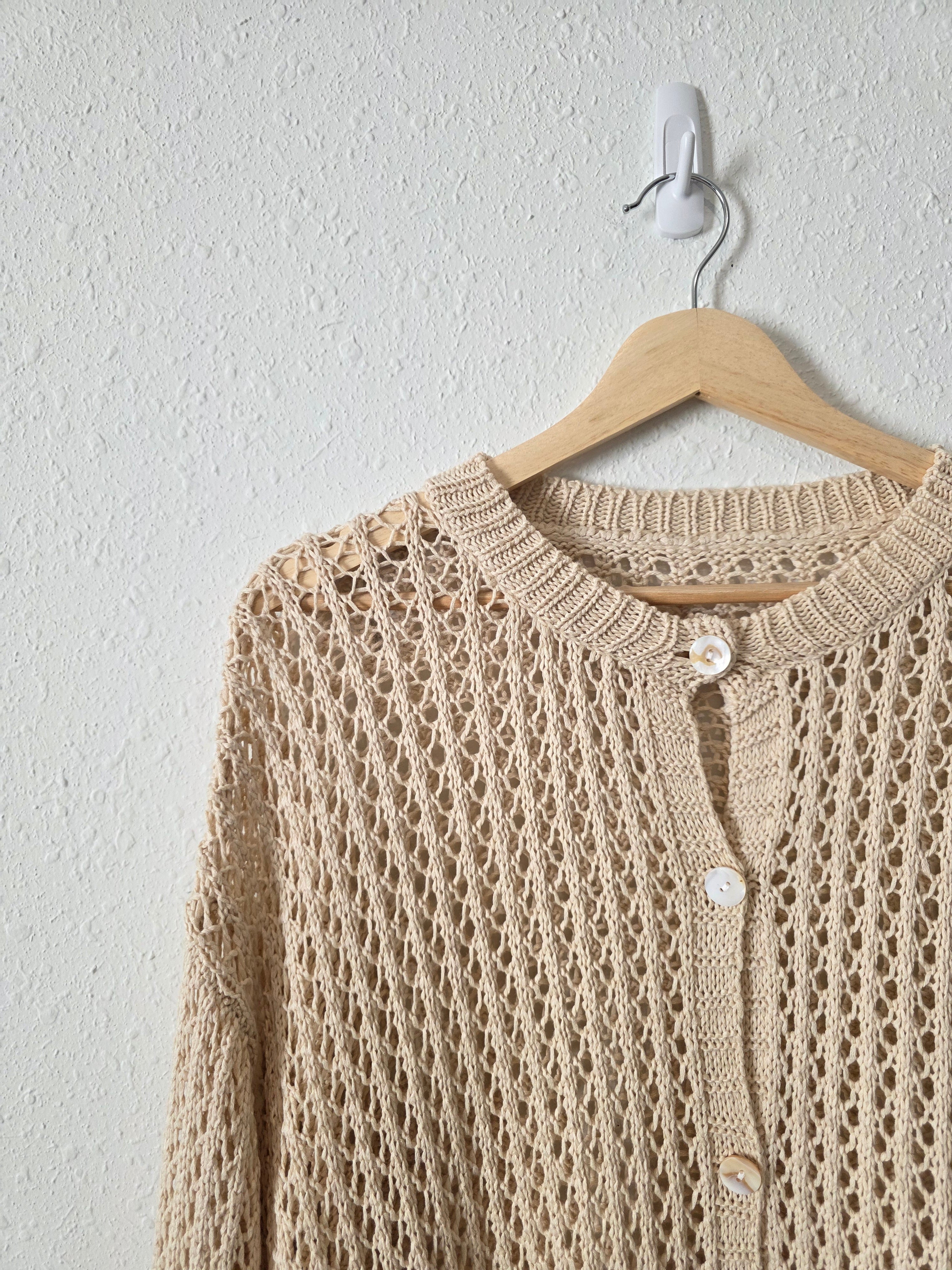 Crochet Knit Cardigan (2X)