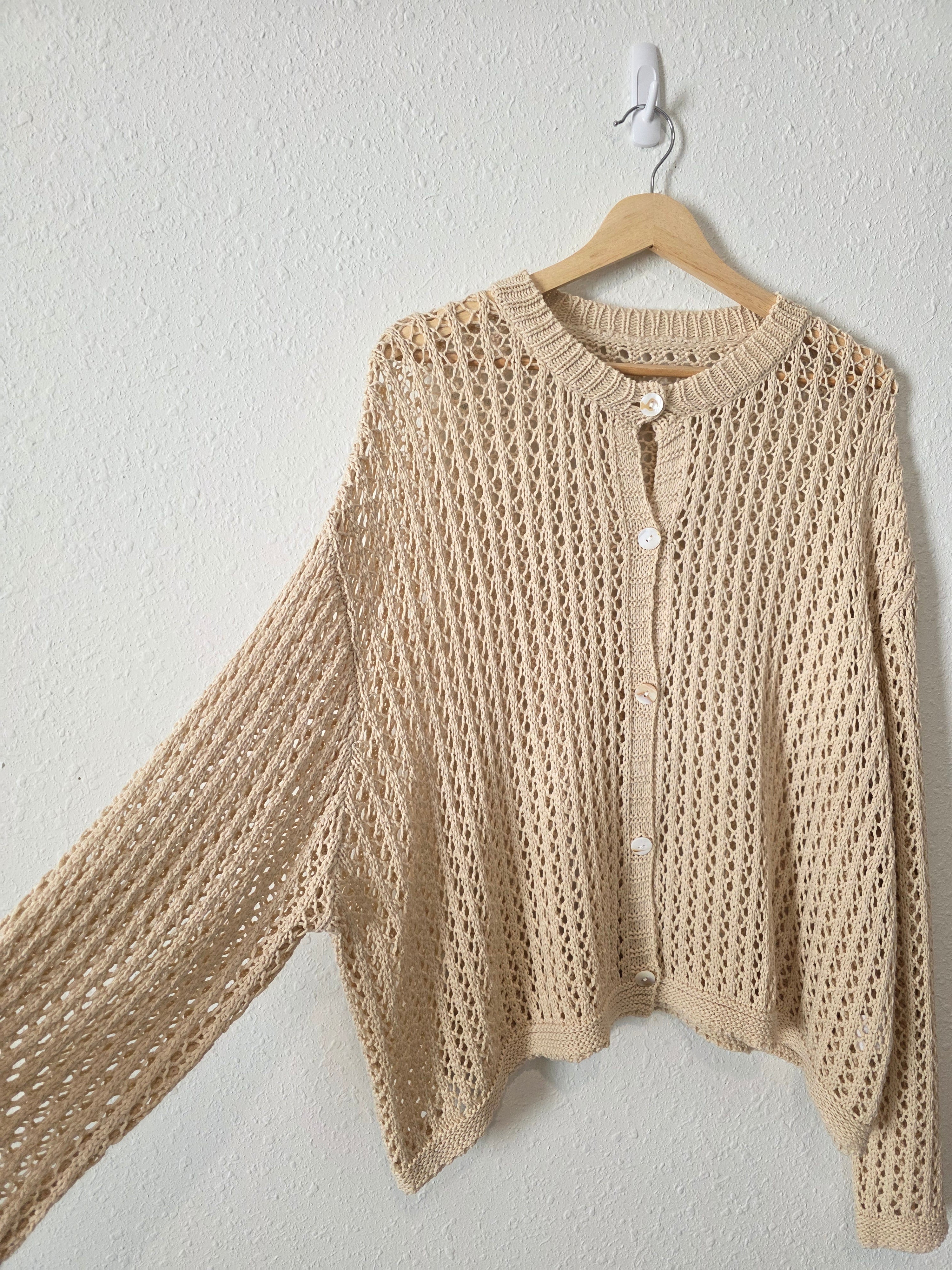 Crochet Knit Cardigan (2X)