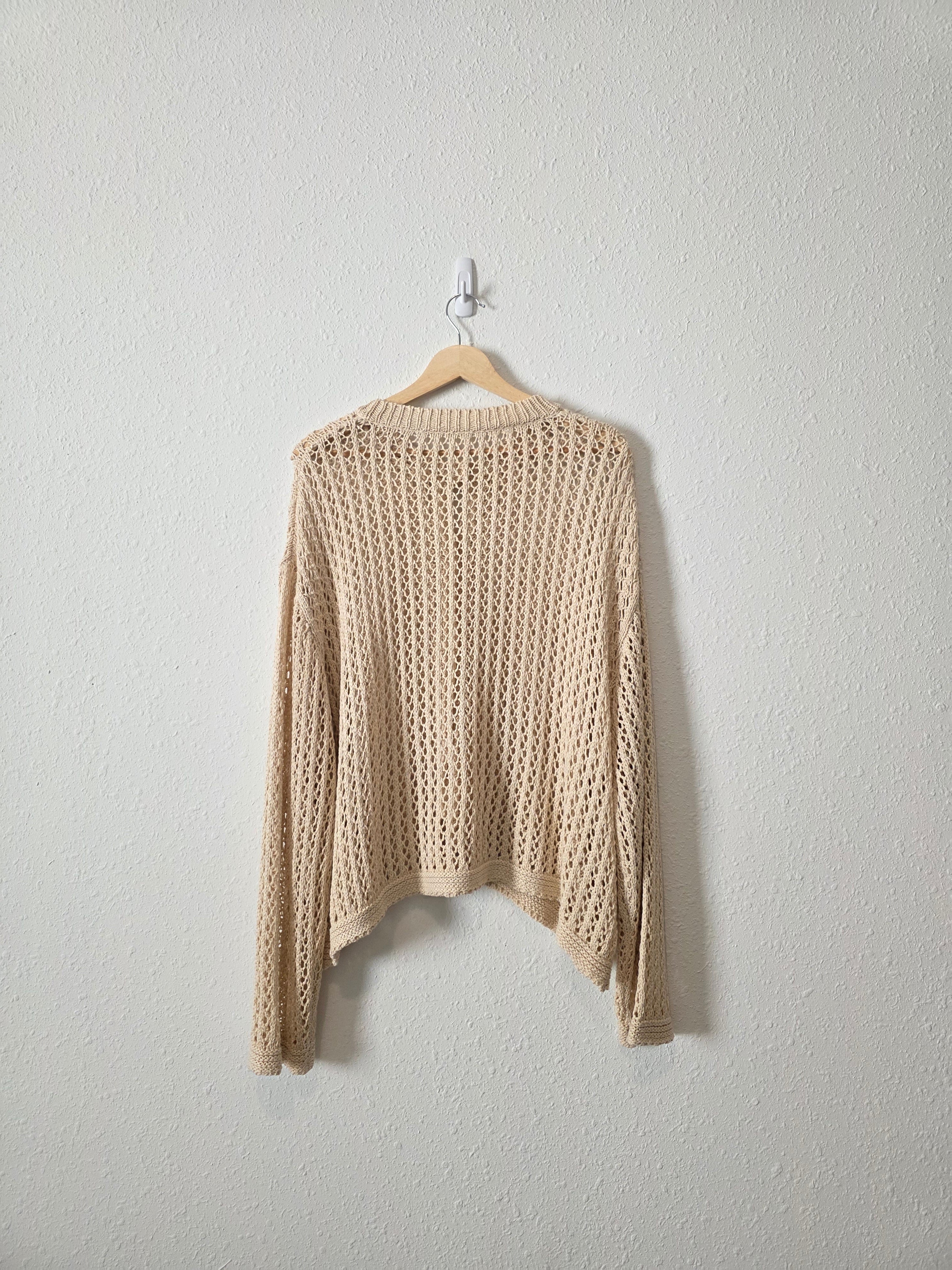 Crochet Knit Cardigan (2X)