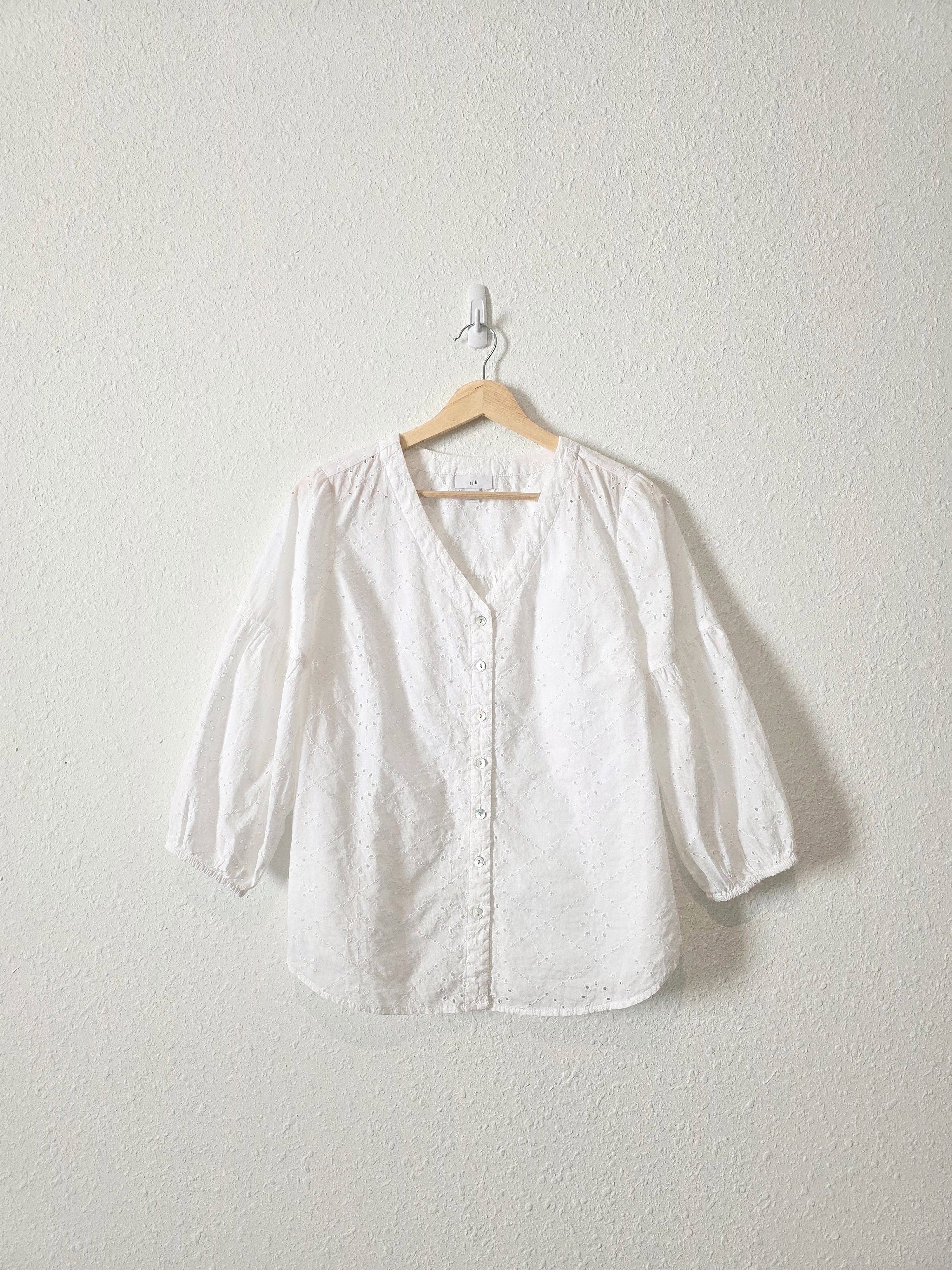 Floral Eyelet Cotton Blouse (SP)