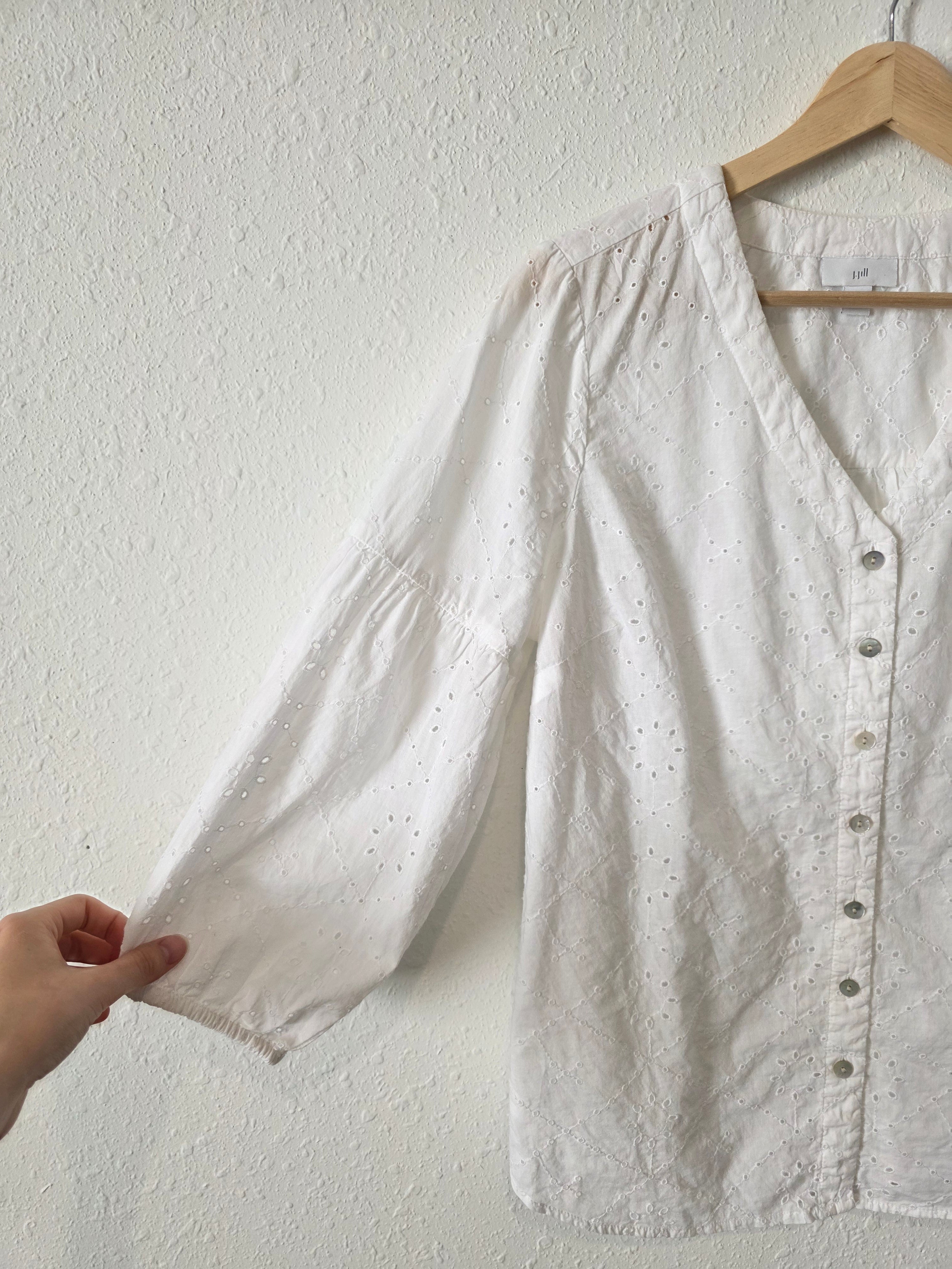 Floral Eyelet Cotton Blouse (SP)