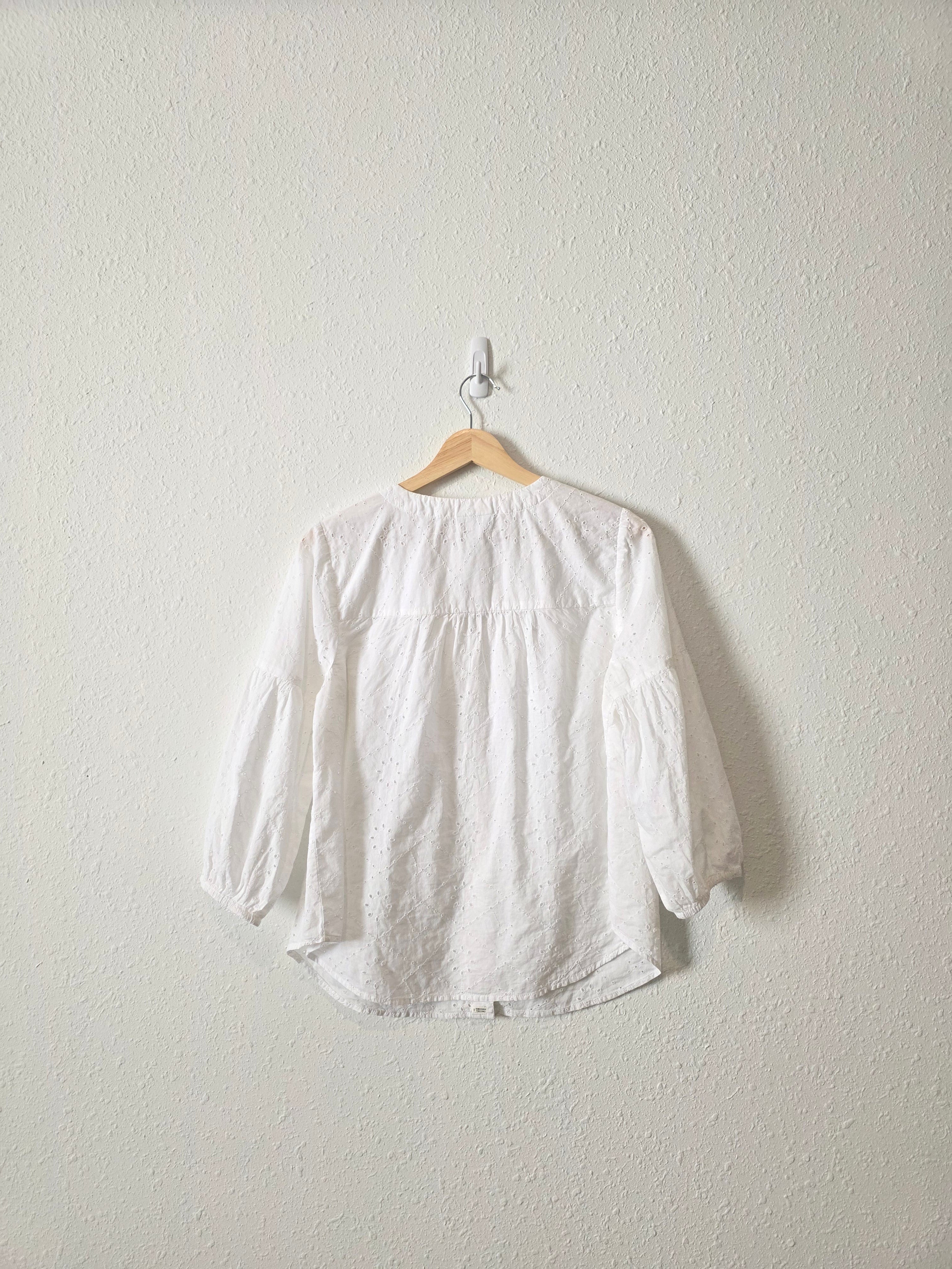 Floral Eyelet Cotton Blouse (SP)