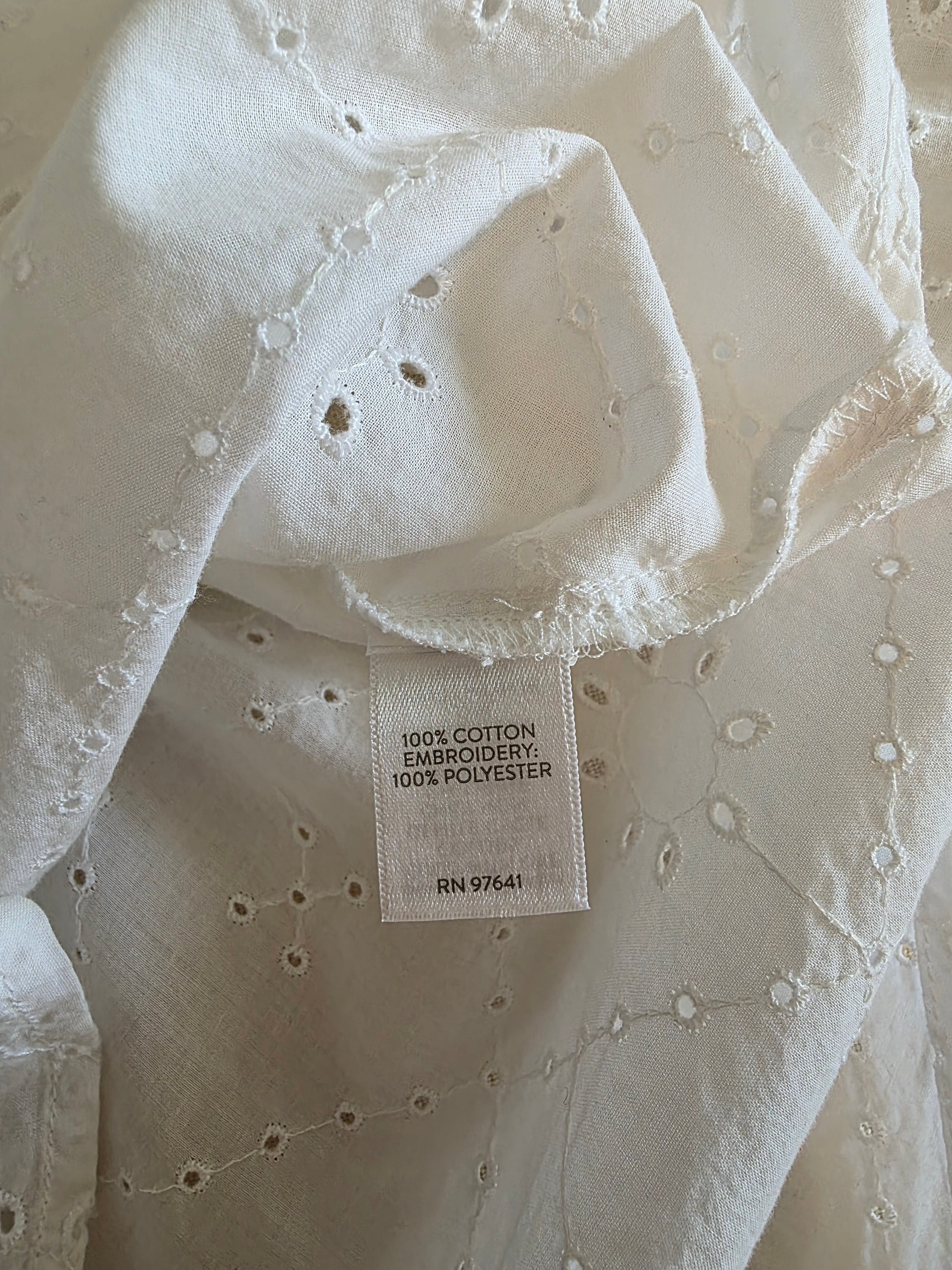Floral Eyelet Cotton Blouse (SP)