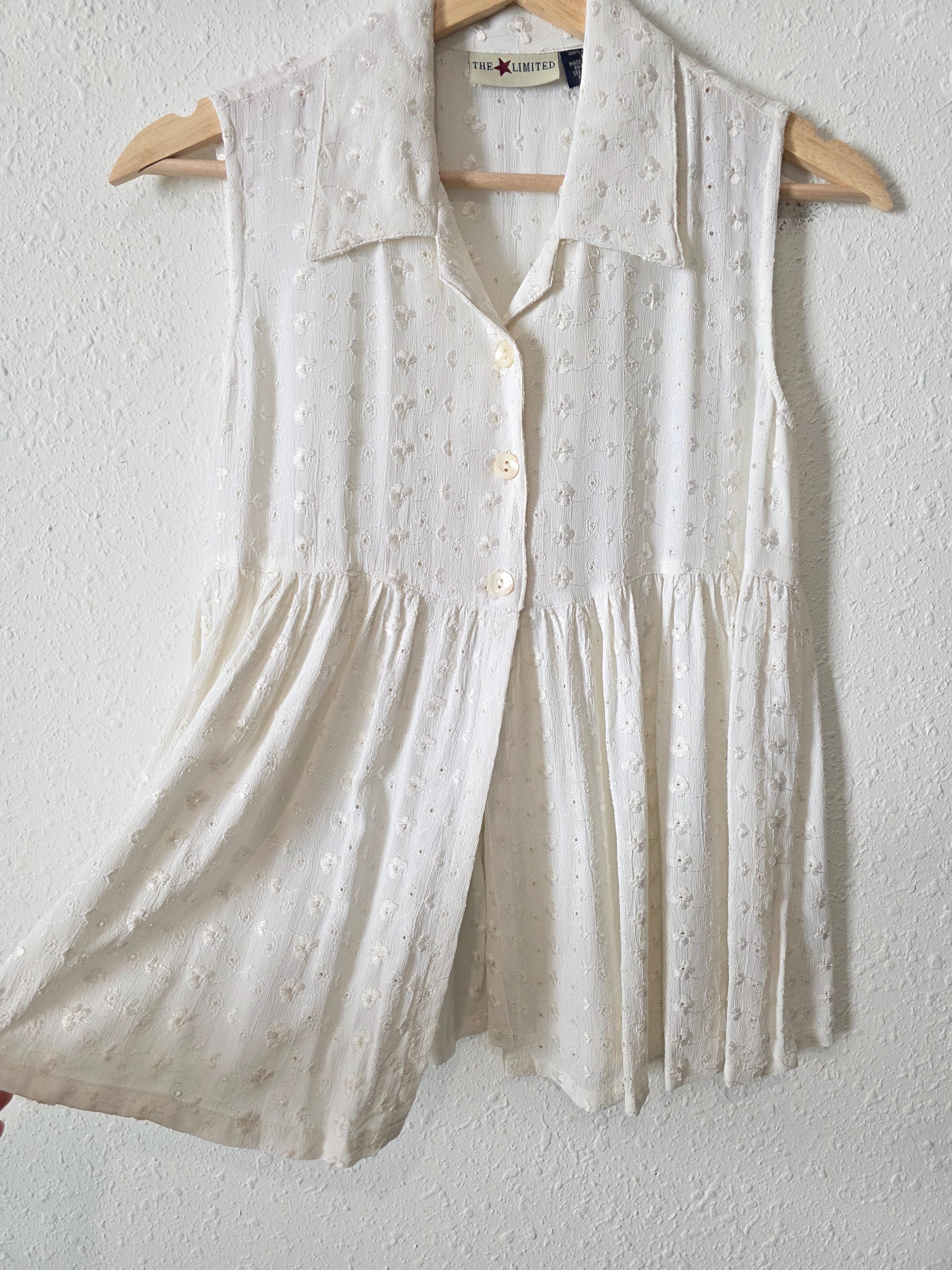 Vintage Floral Embroidered Tank (XS/S)