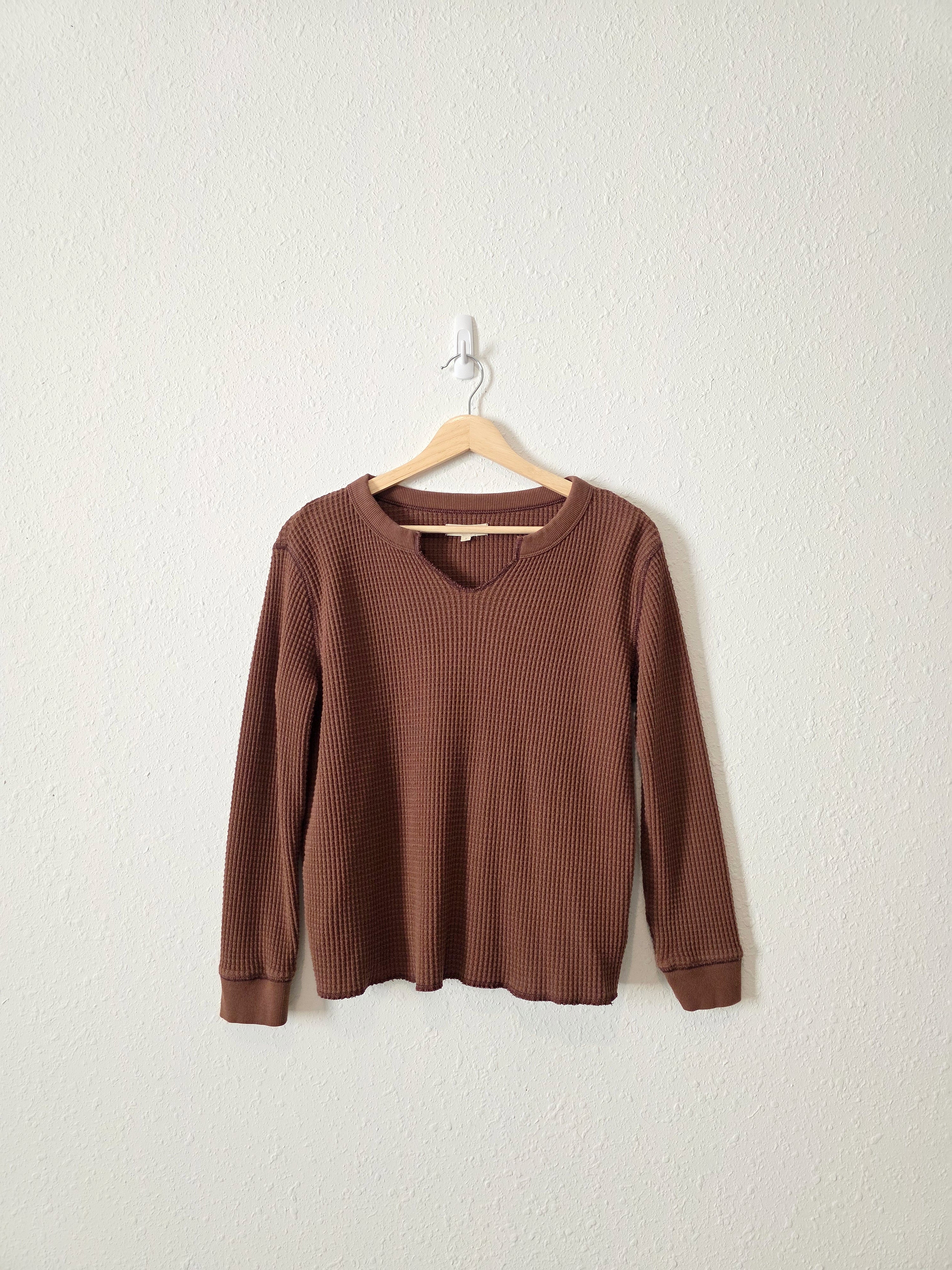Madewell Brown Thermal Tee (S)