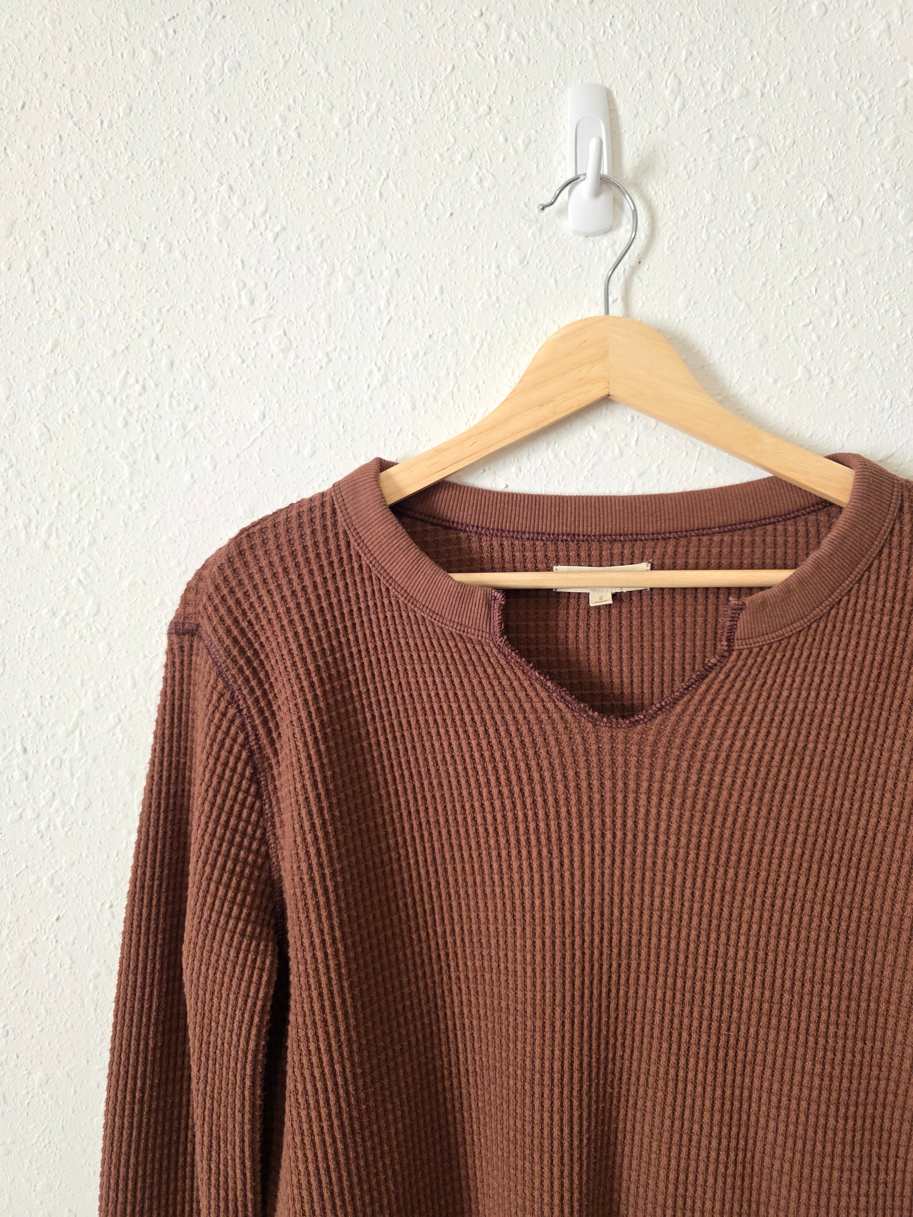 Madewell Brown Thermal Tee (S)