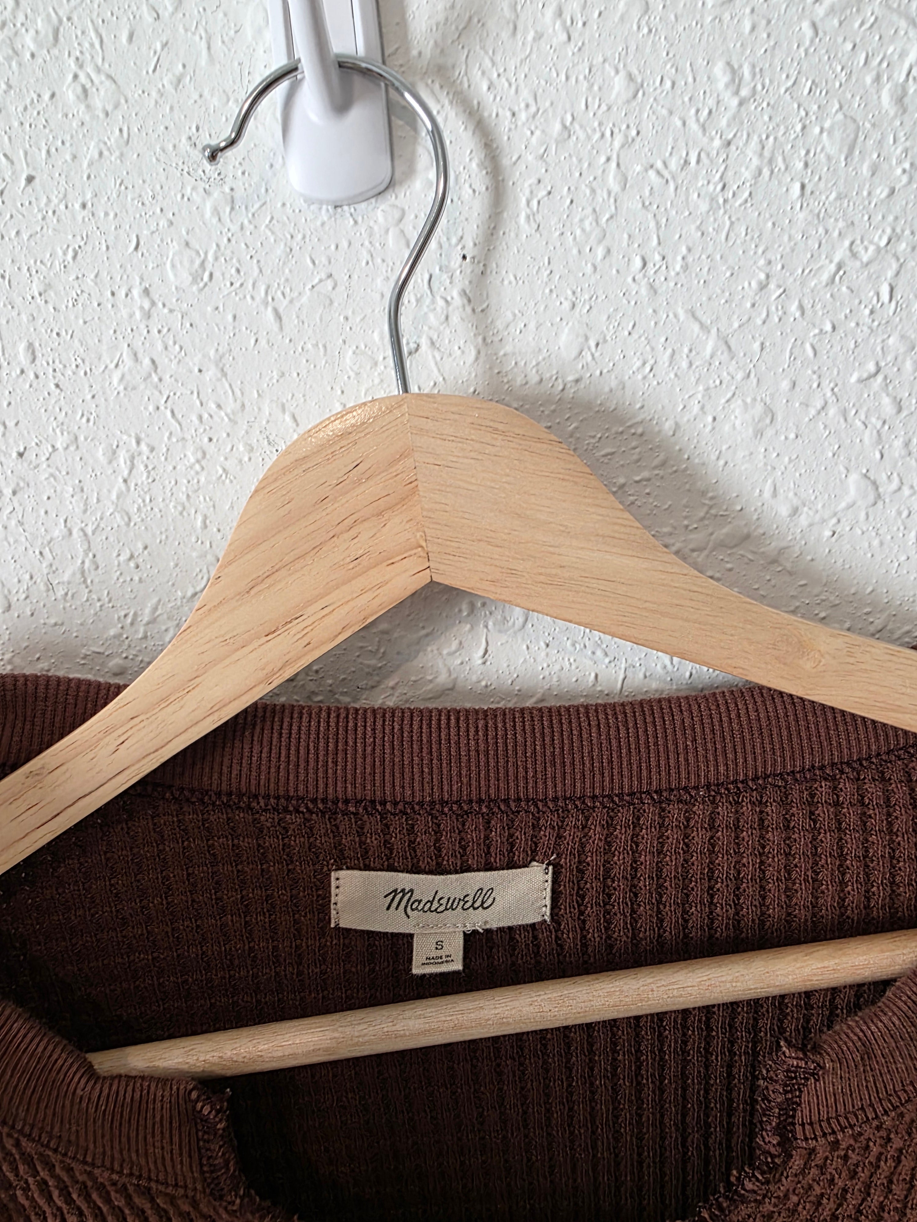 Madewell Brown Thermal Tee (S)