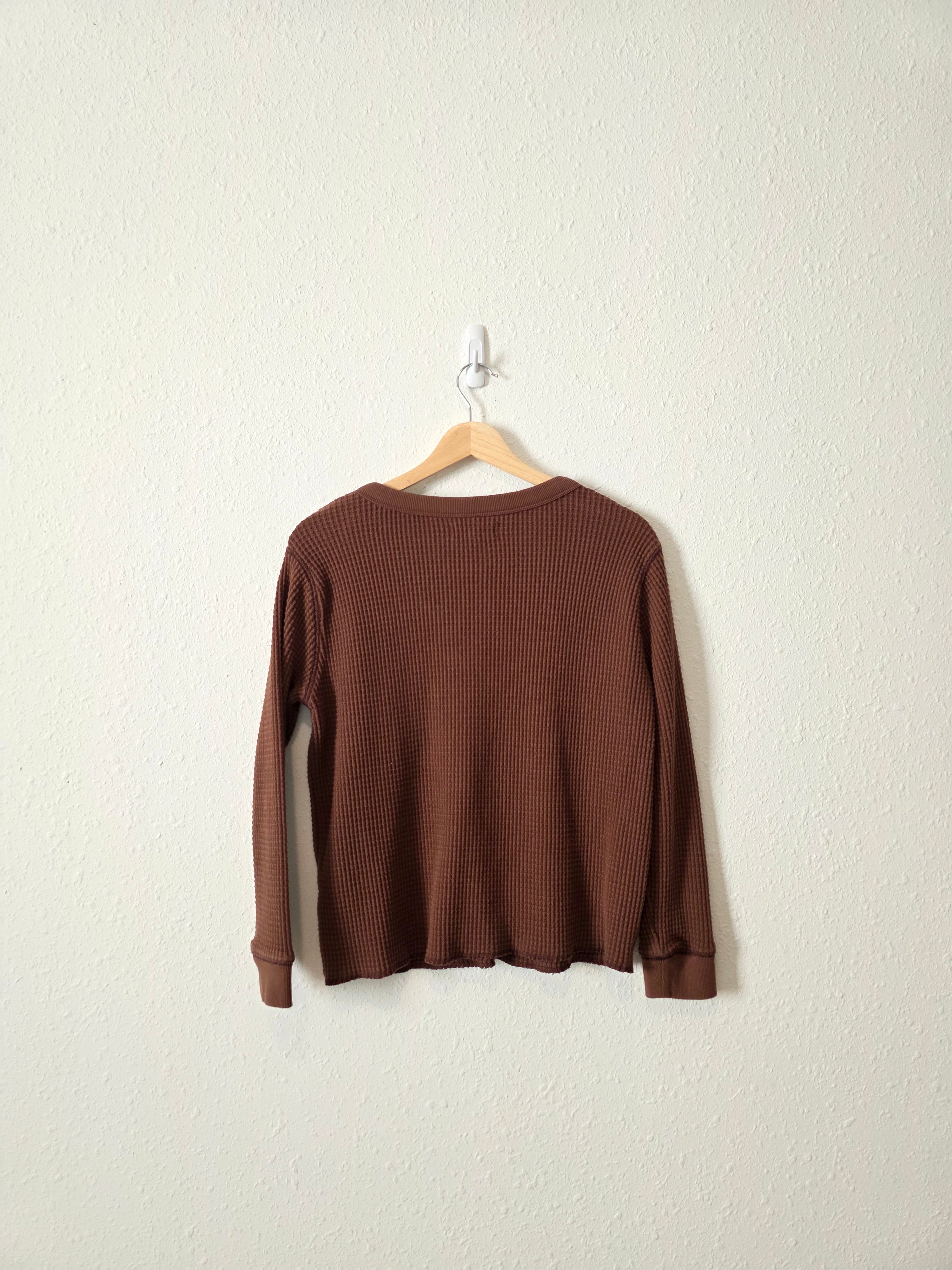 Madewell Brown Thermal Tee (S)