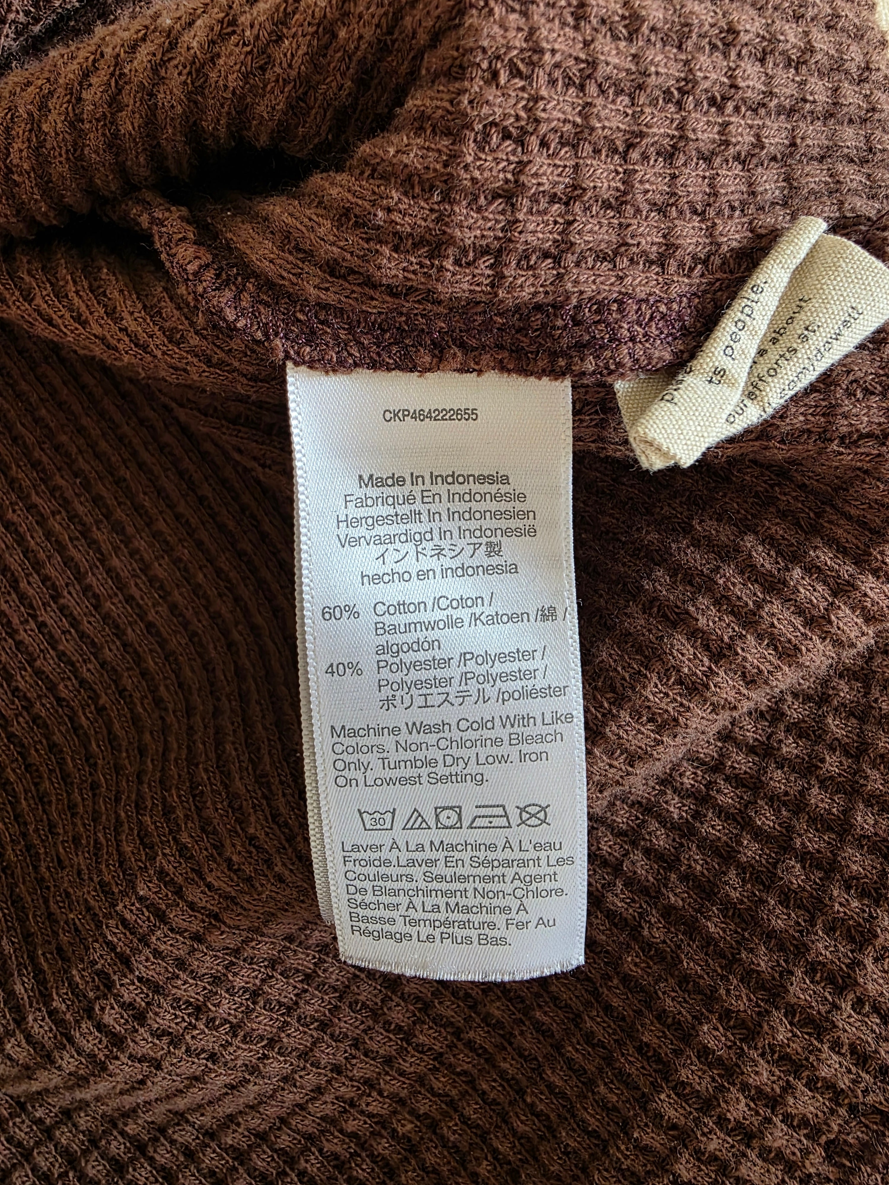 Madewell Brown Thermal Tee (S)