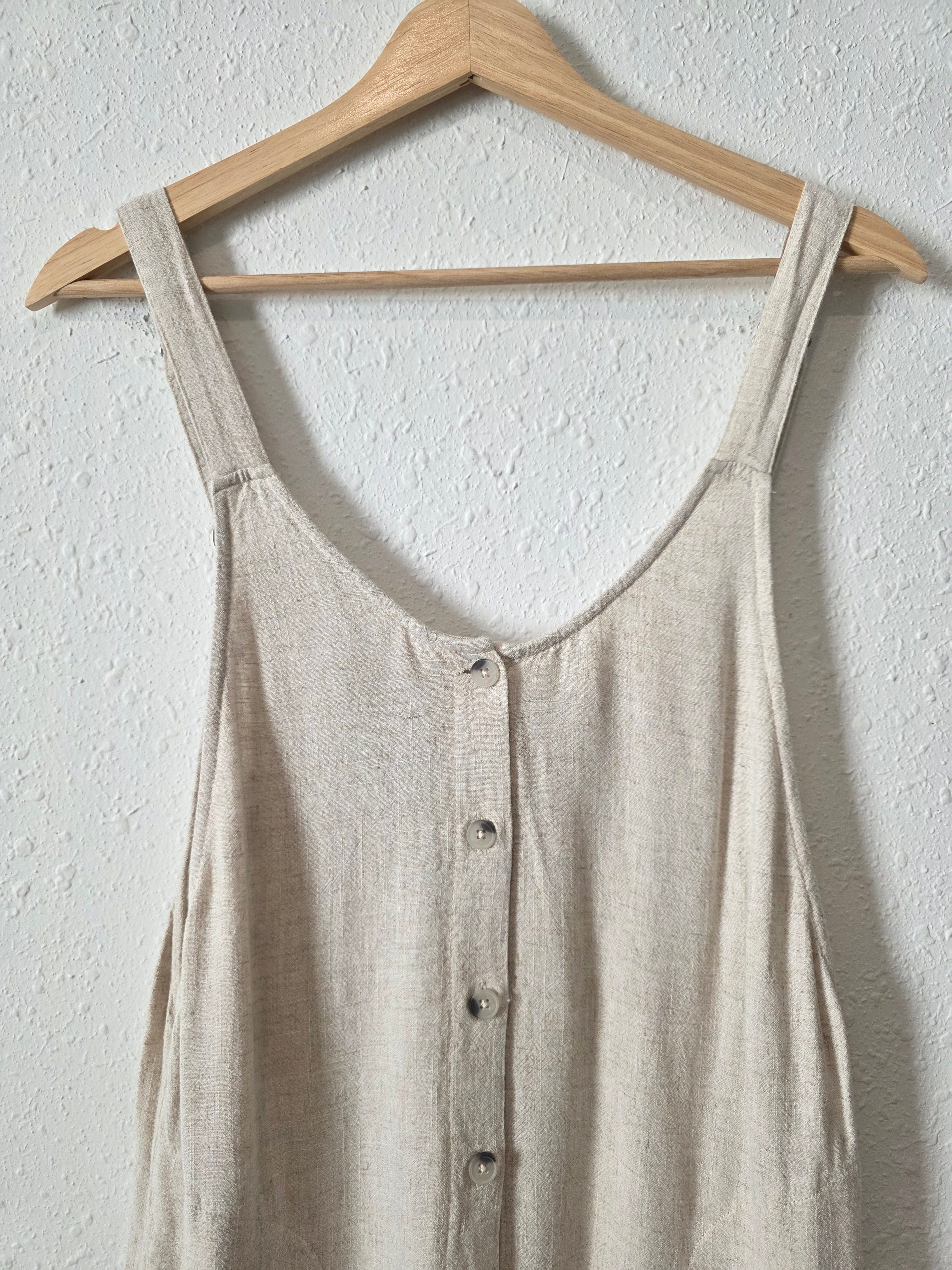 Gentle Fawn Linen Blend Romper (S)