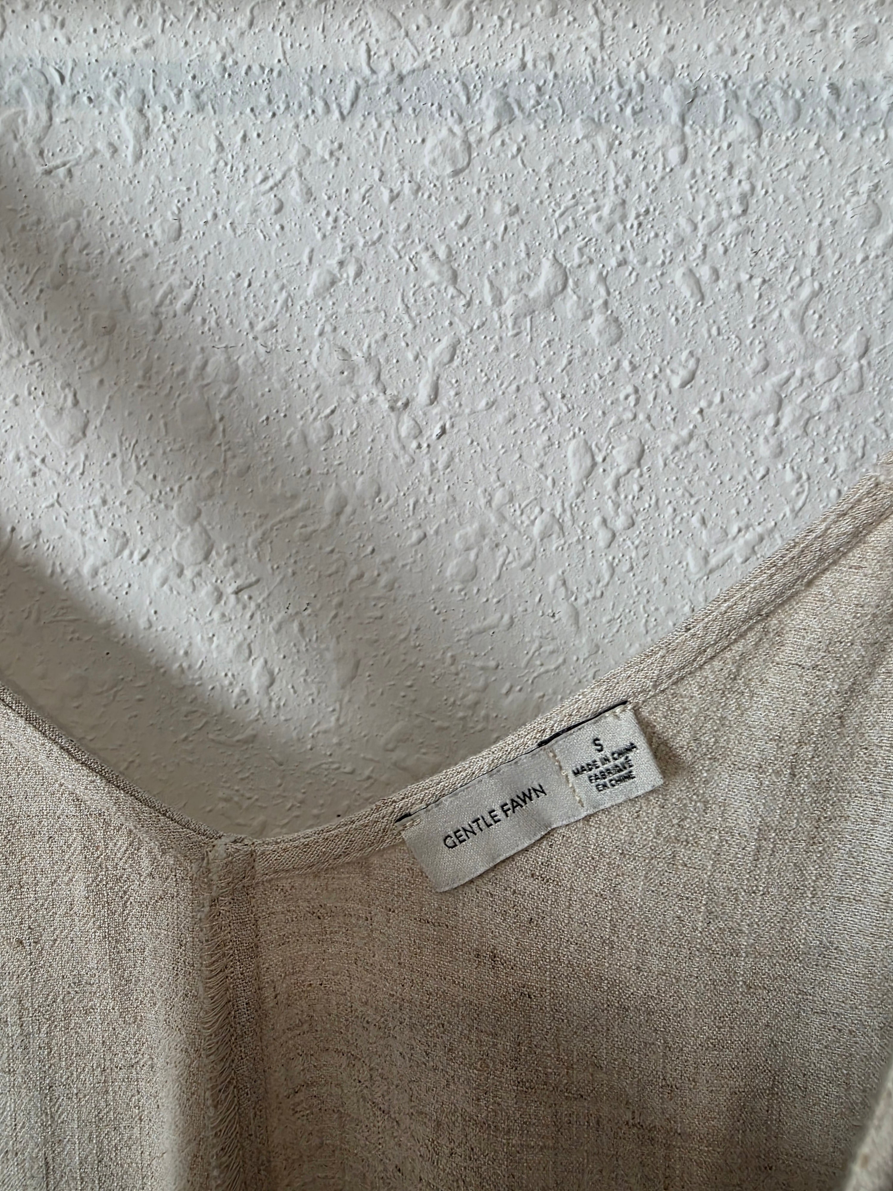 Gentle Fawn Linen Blend Romper (S)