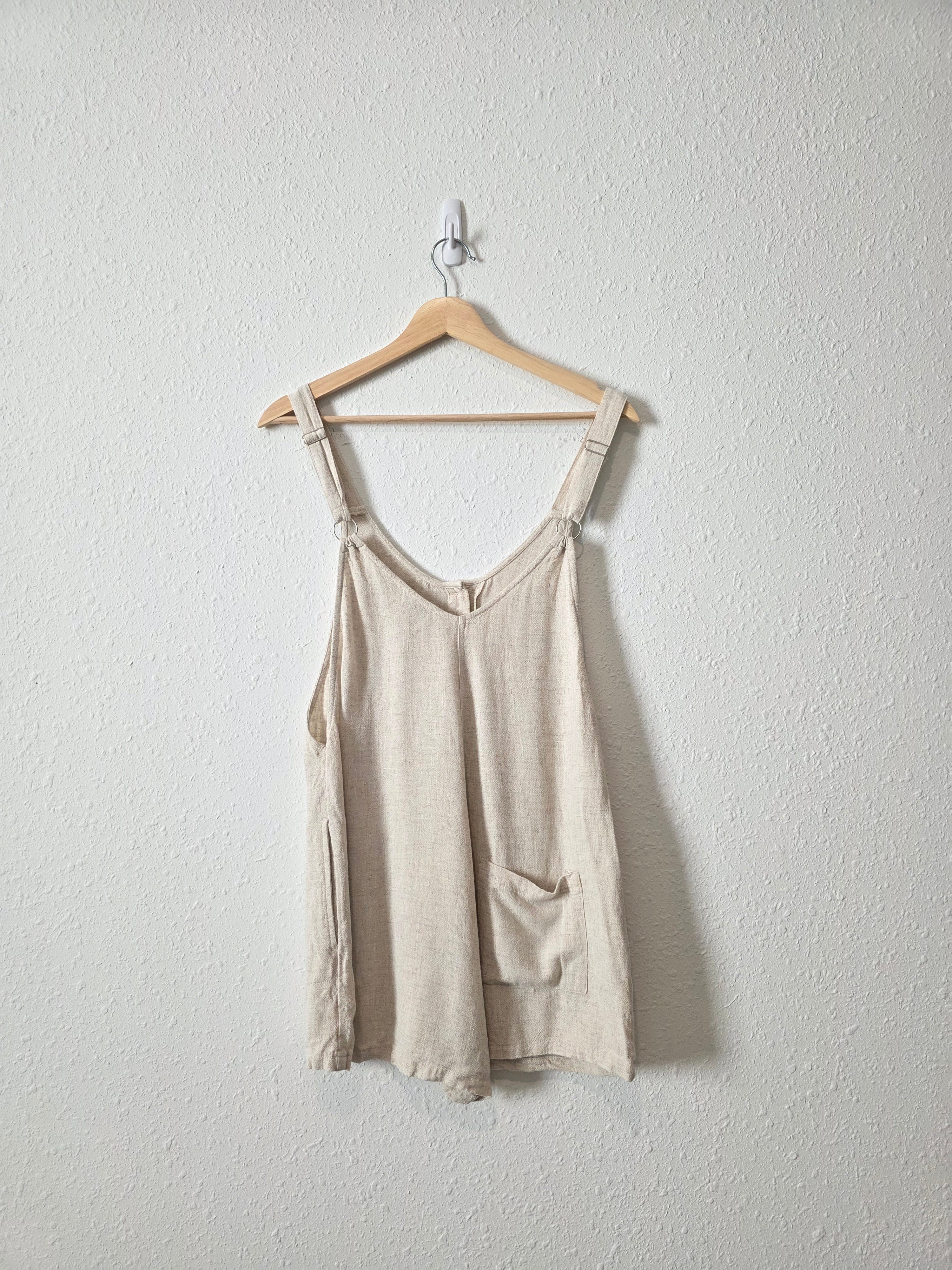 Gentle Fawn Linen Blend Romper (S)