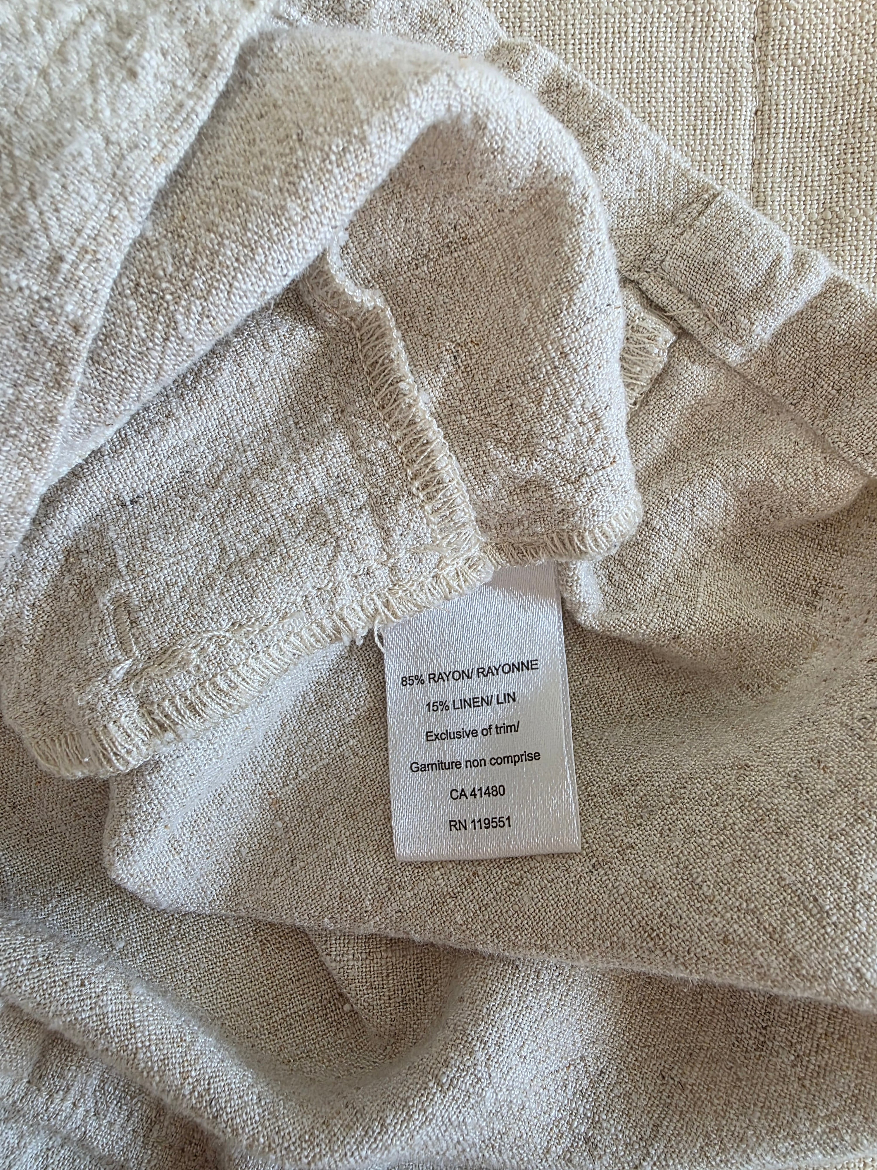 Gentle Fawn Linen Blend Romper (S)