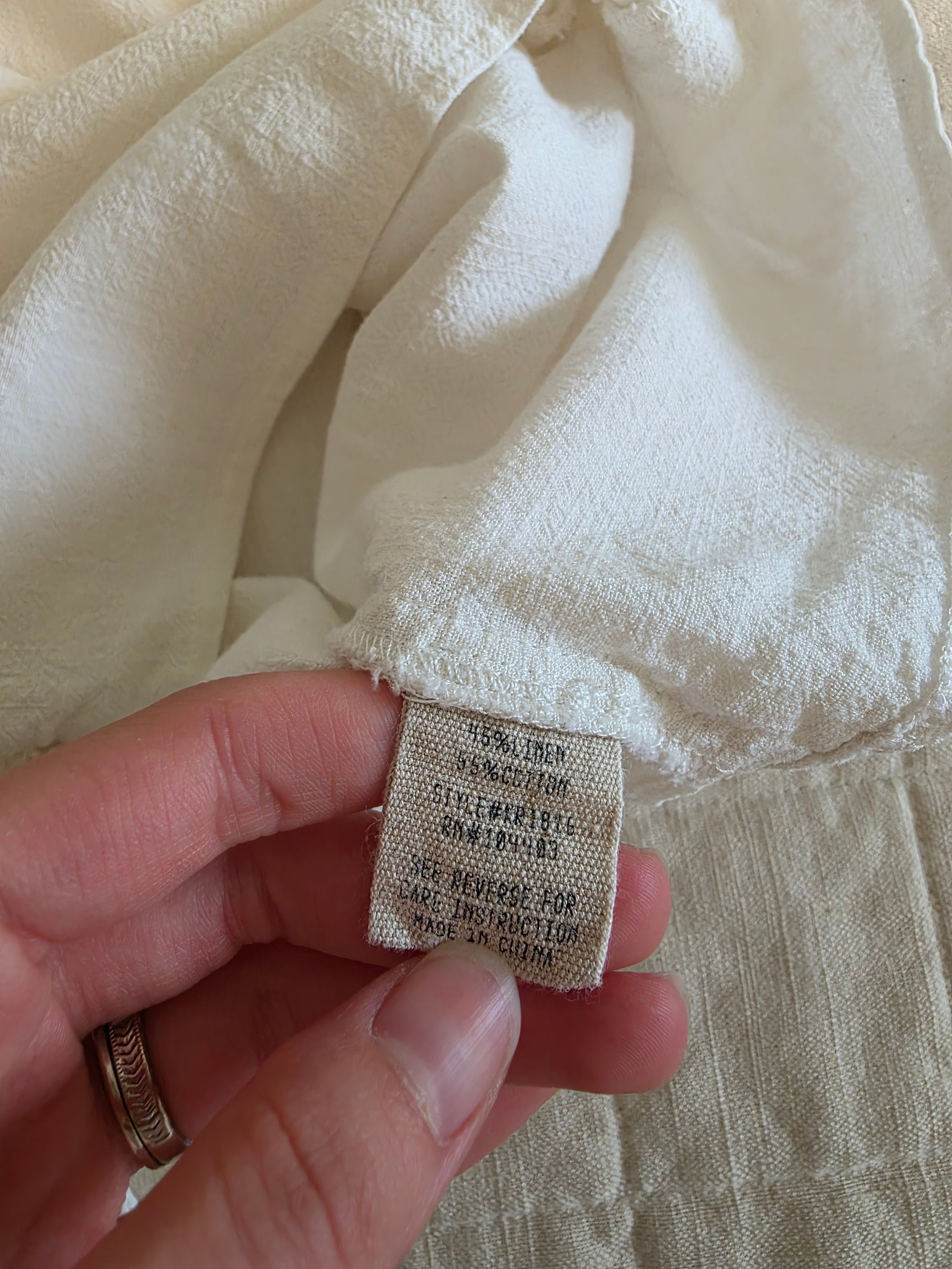 Moon River Cotton Linen Tank (S)