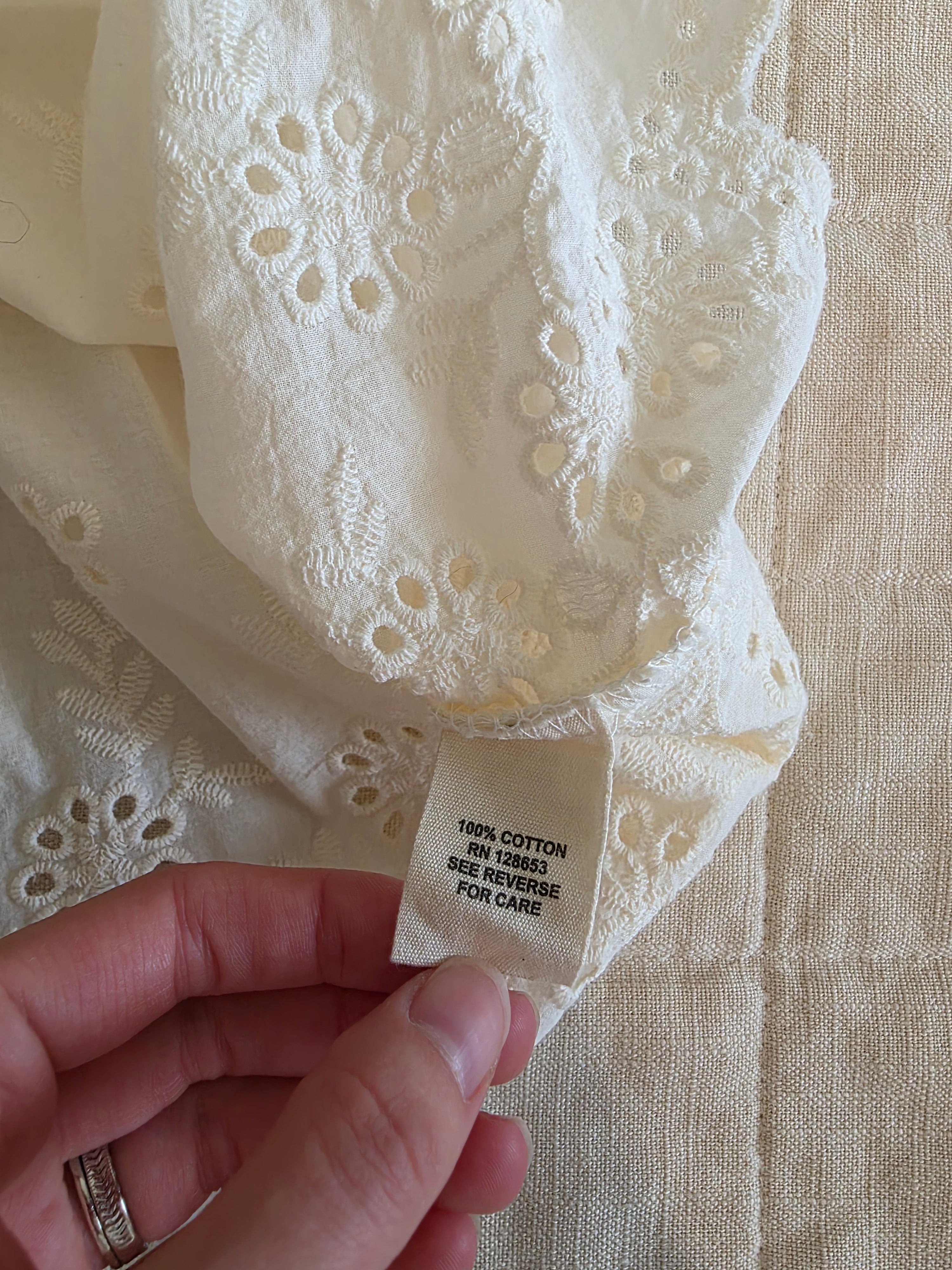 Floral Eyelet Babydoll Top (XS)