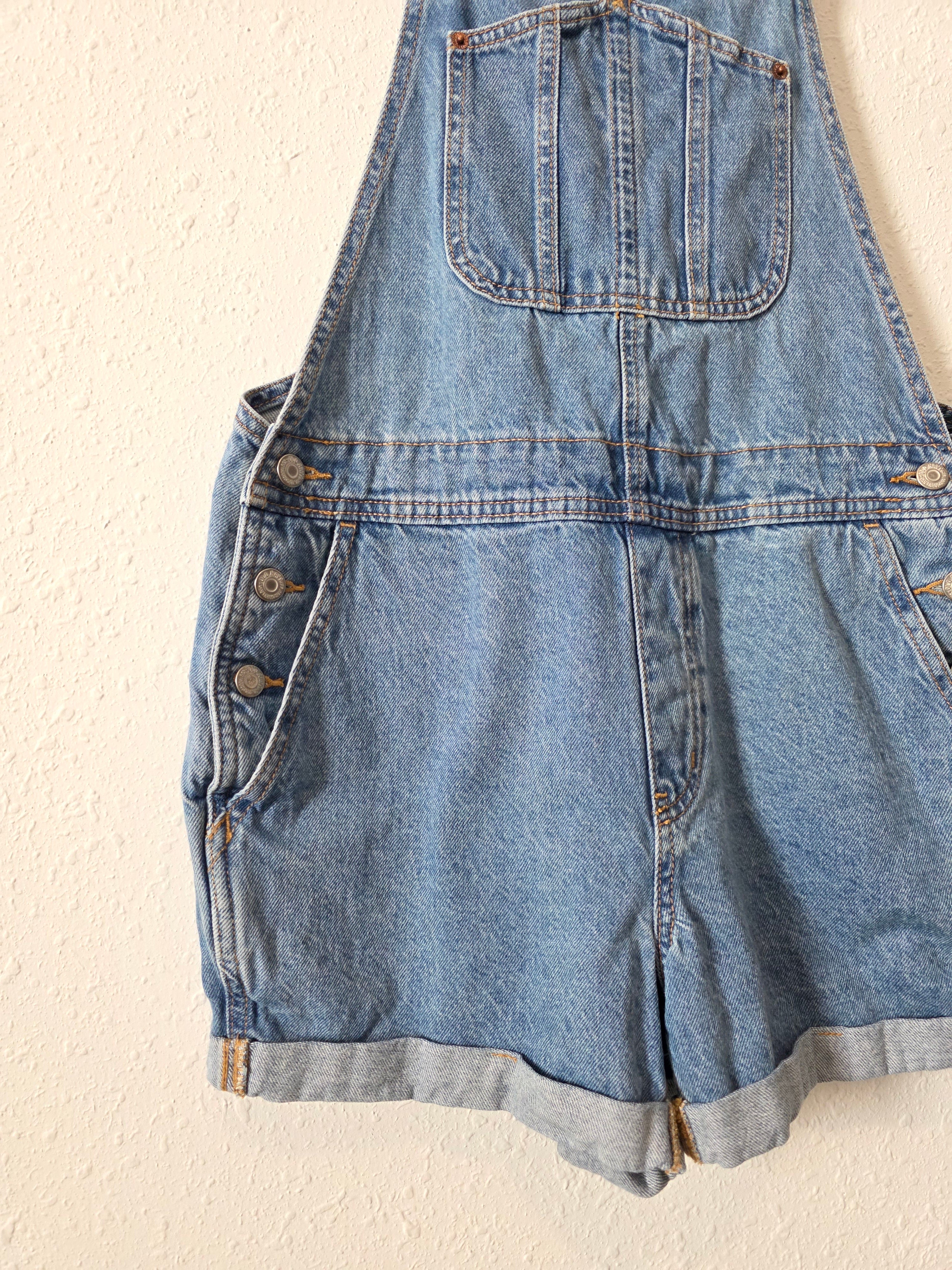 Relaxed Denim Shortalls (M)