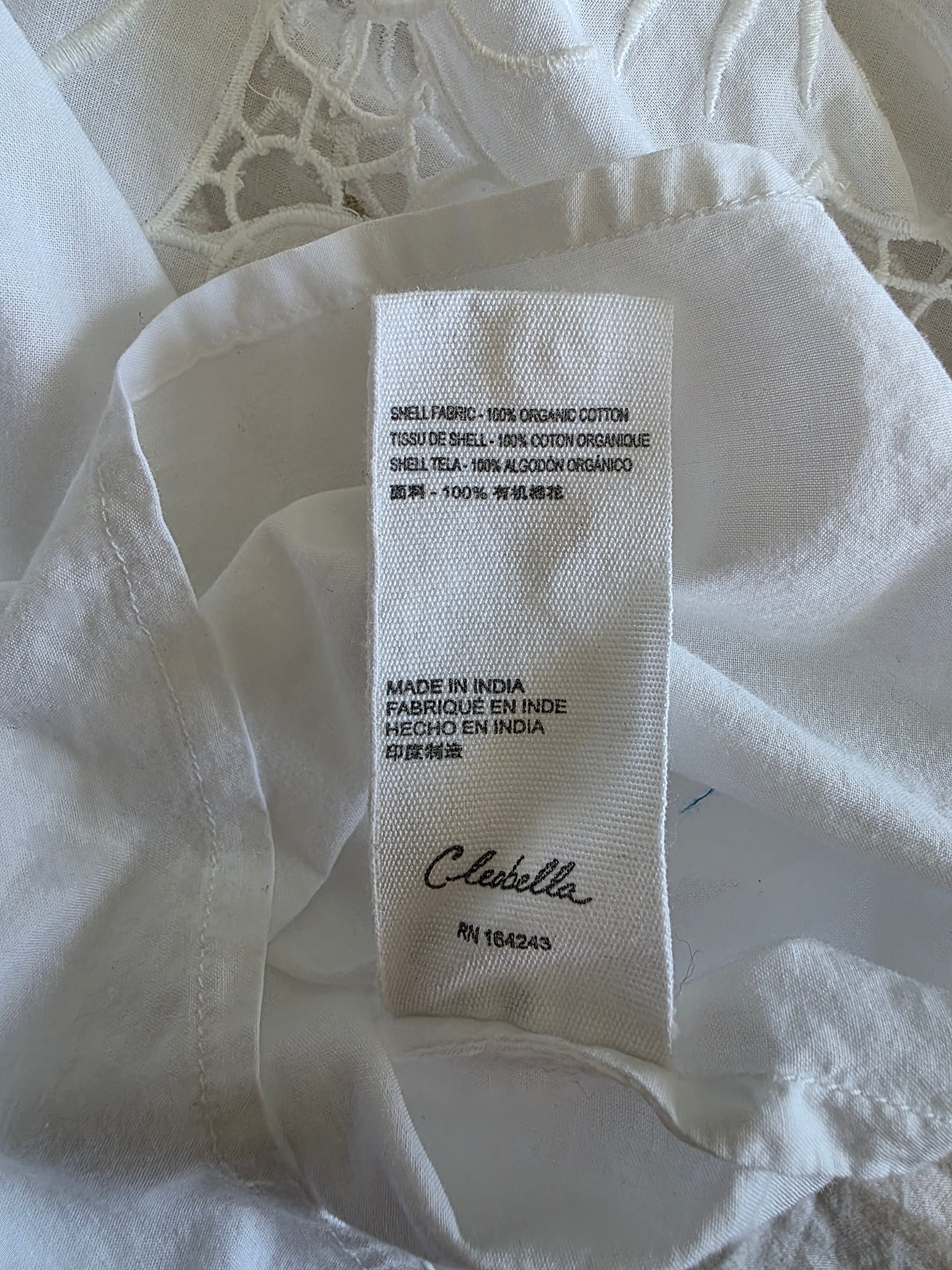 Cleobella White Eyelet Sleeve Top (S)