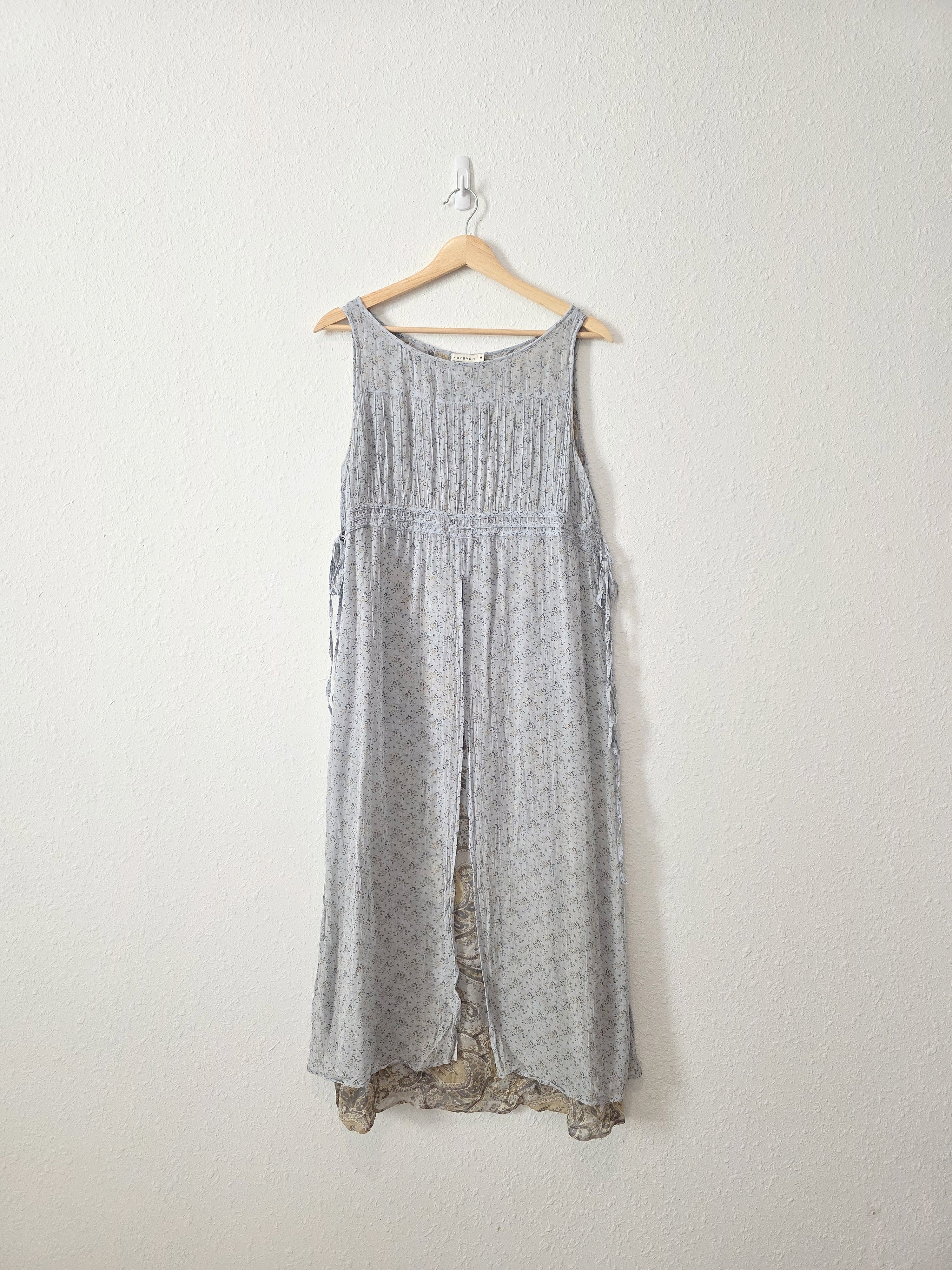 Vintage Floral Paisley Midi Dress (M)