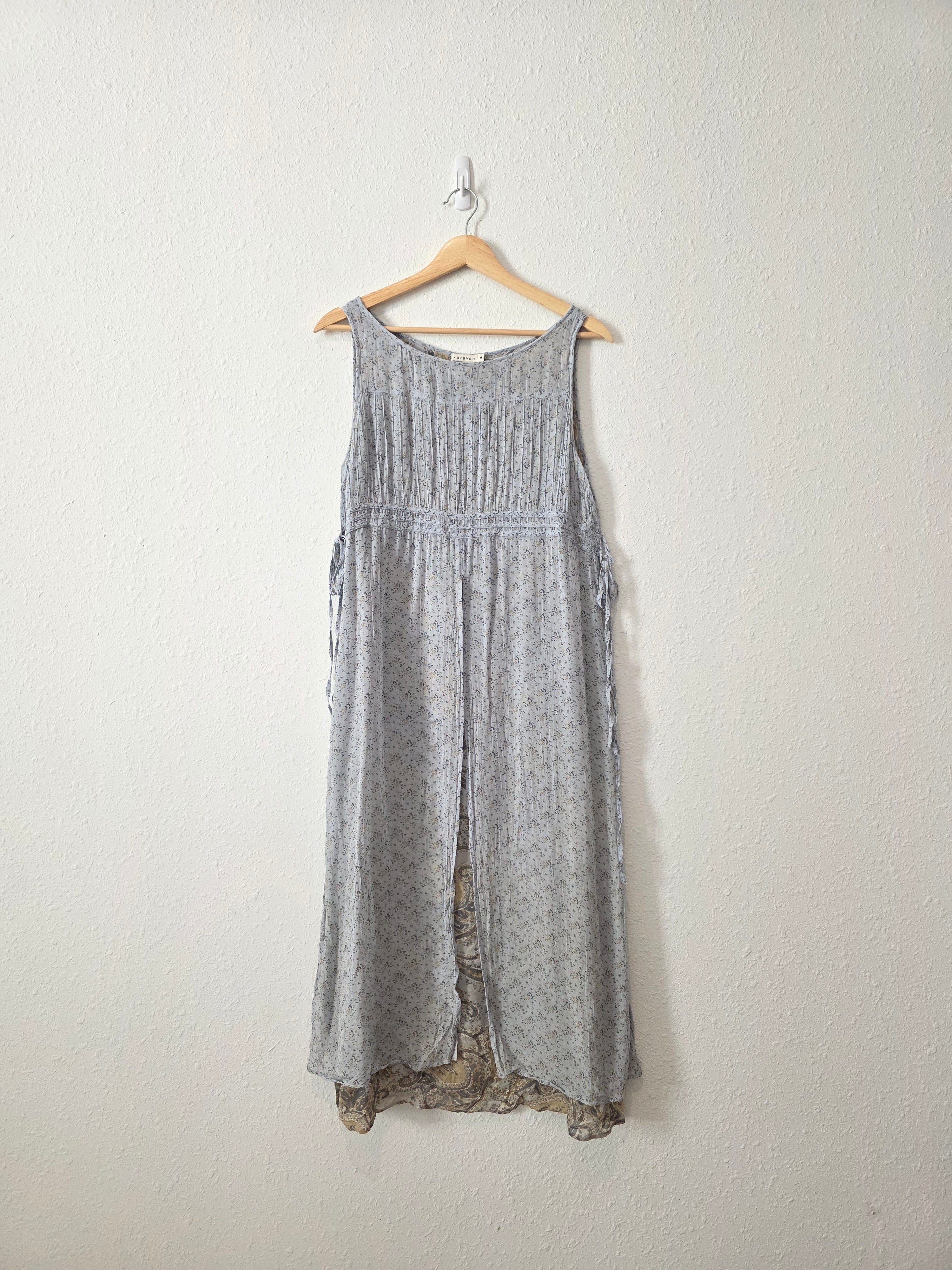 Vintage Floral Paisley Midi Dress (M)