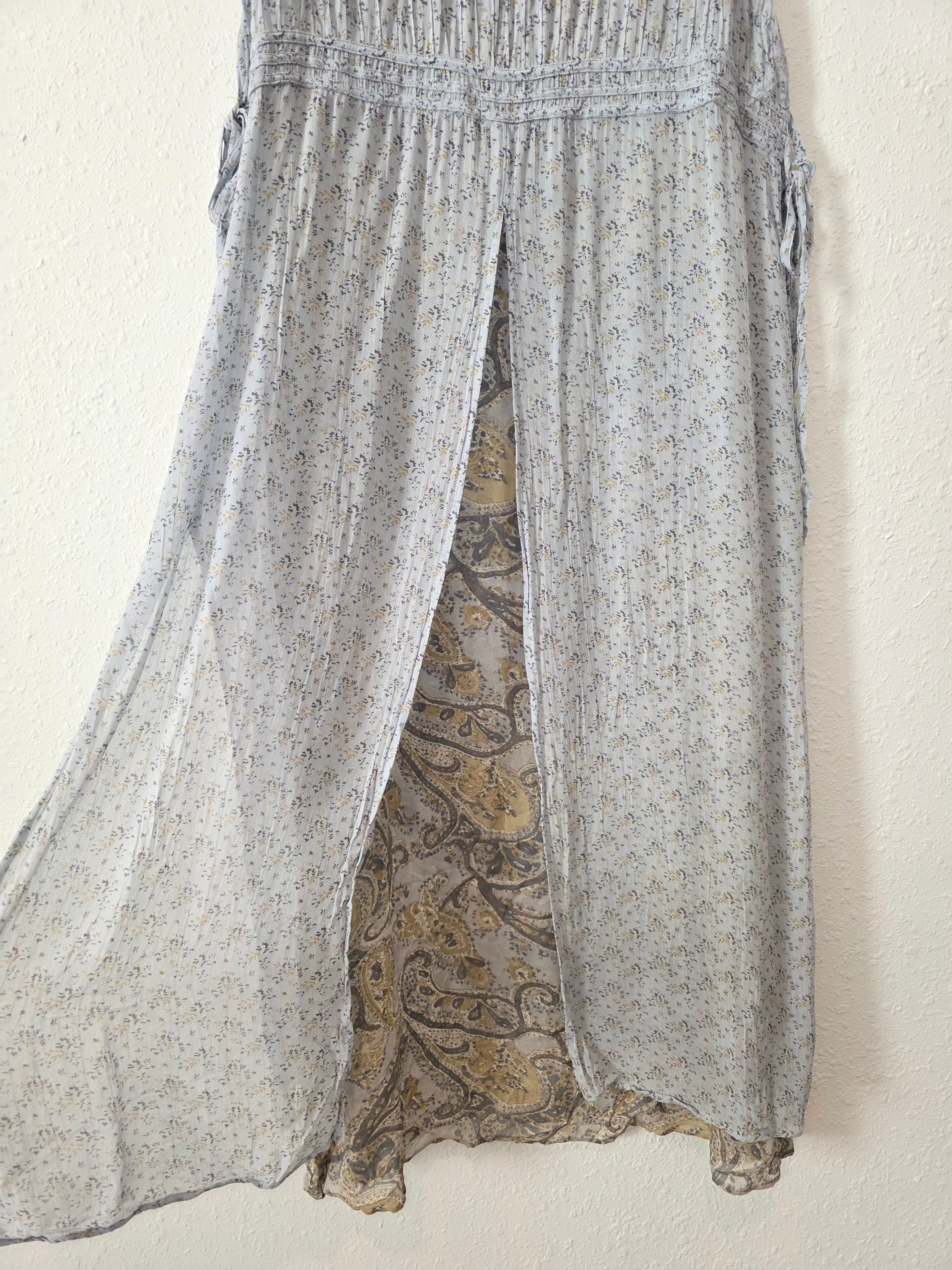 Vintage Floral Paisley Midi Dress (M)