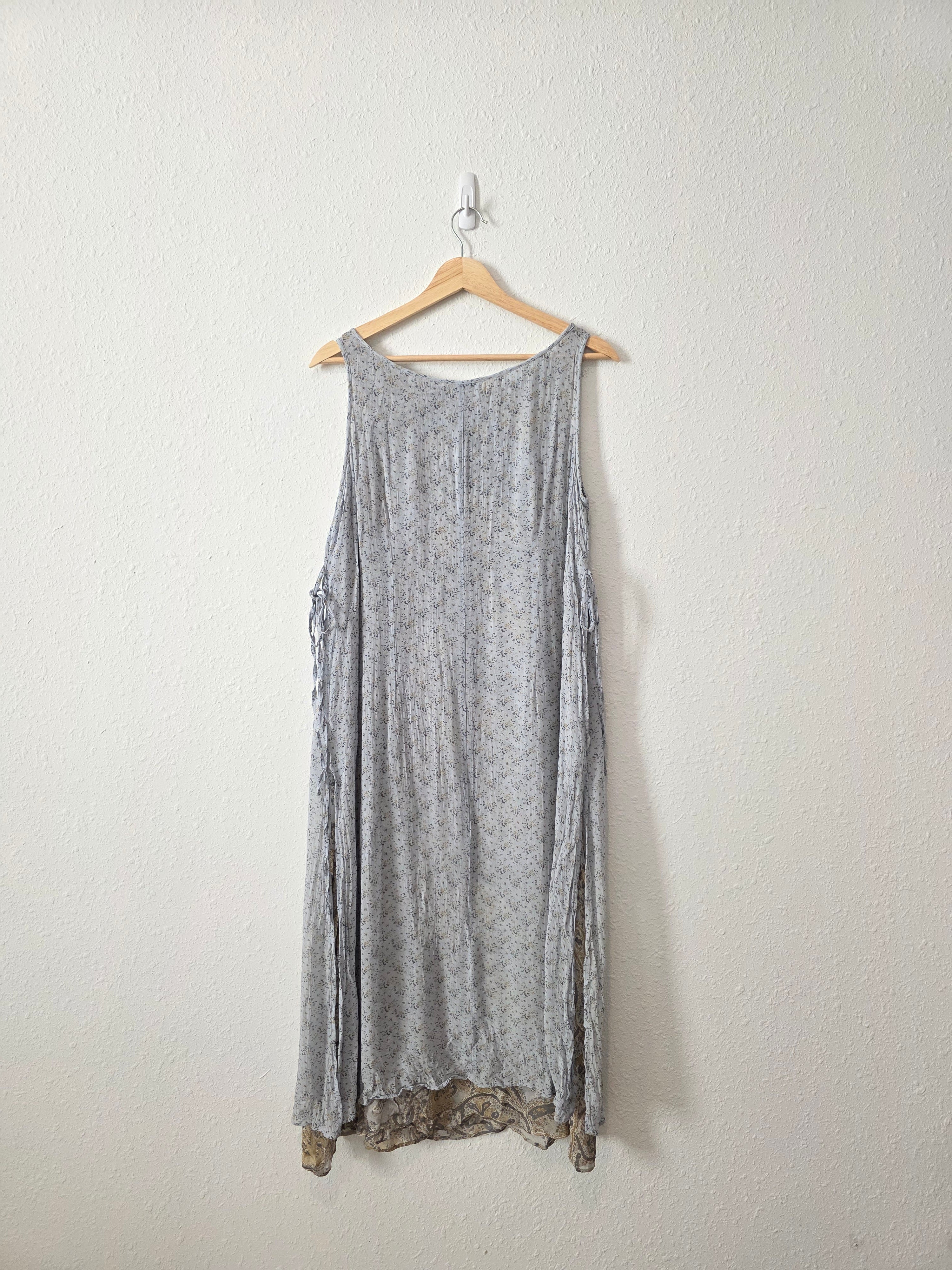 Vintage Floral Paisley Midi Dress (M)