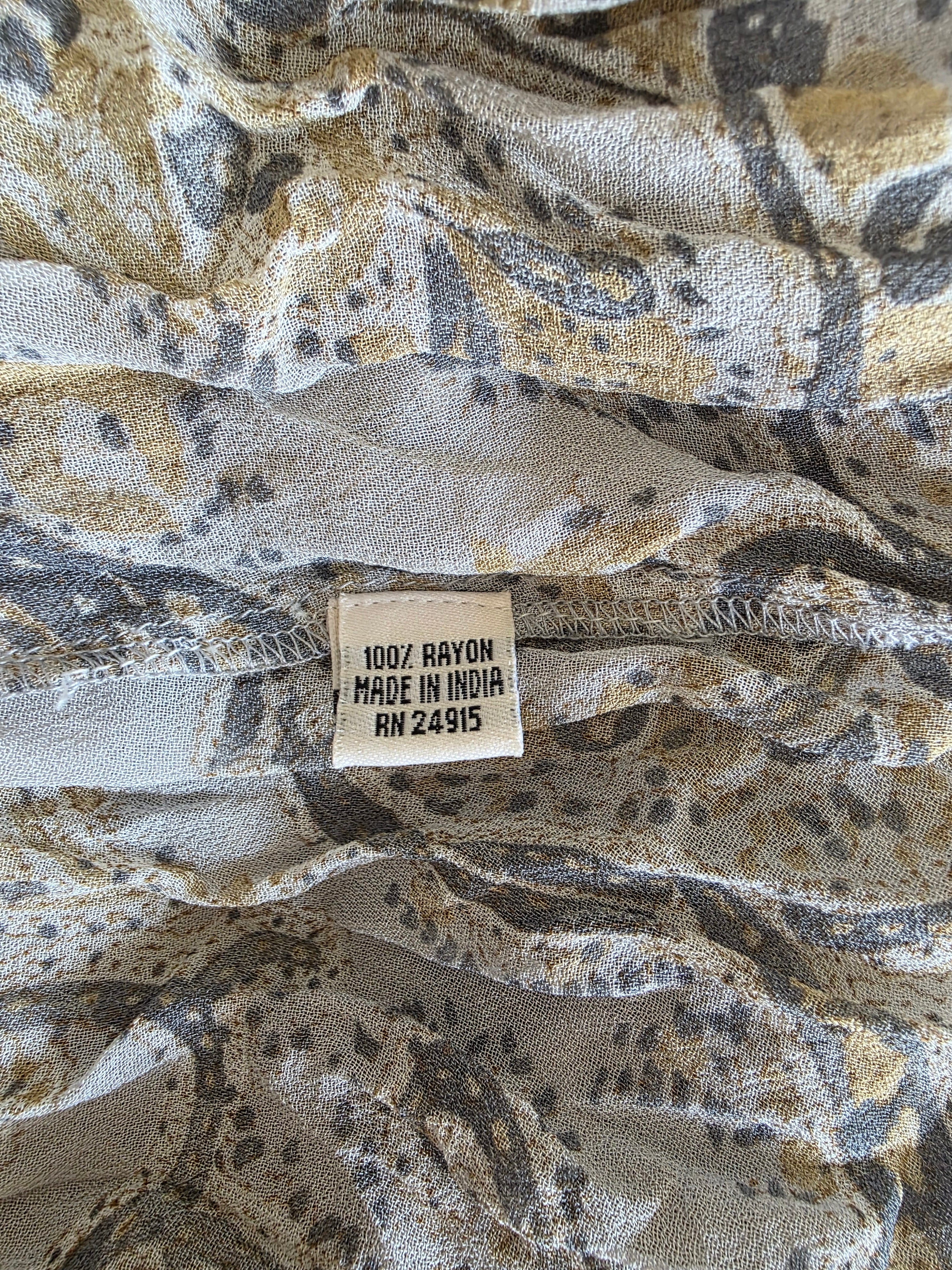 Vintage Floral Paisley Midi Dress (M)