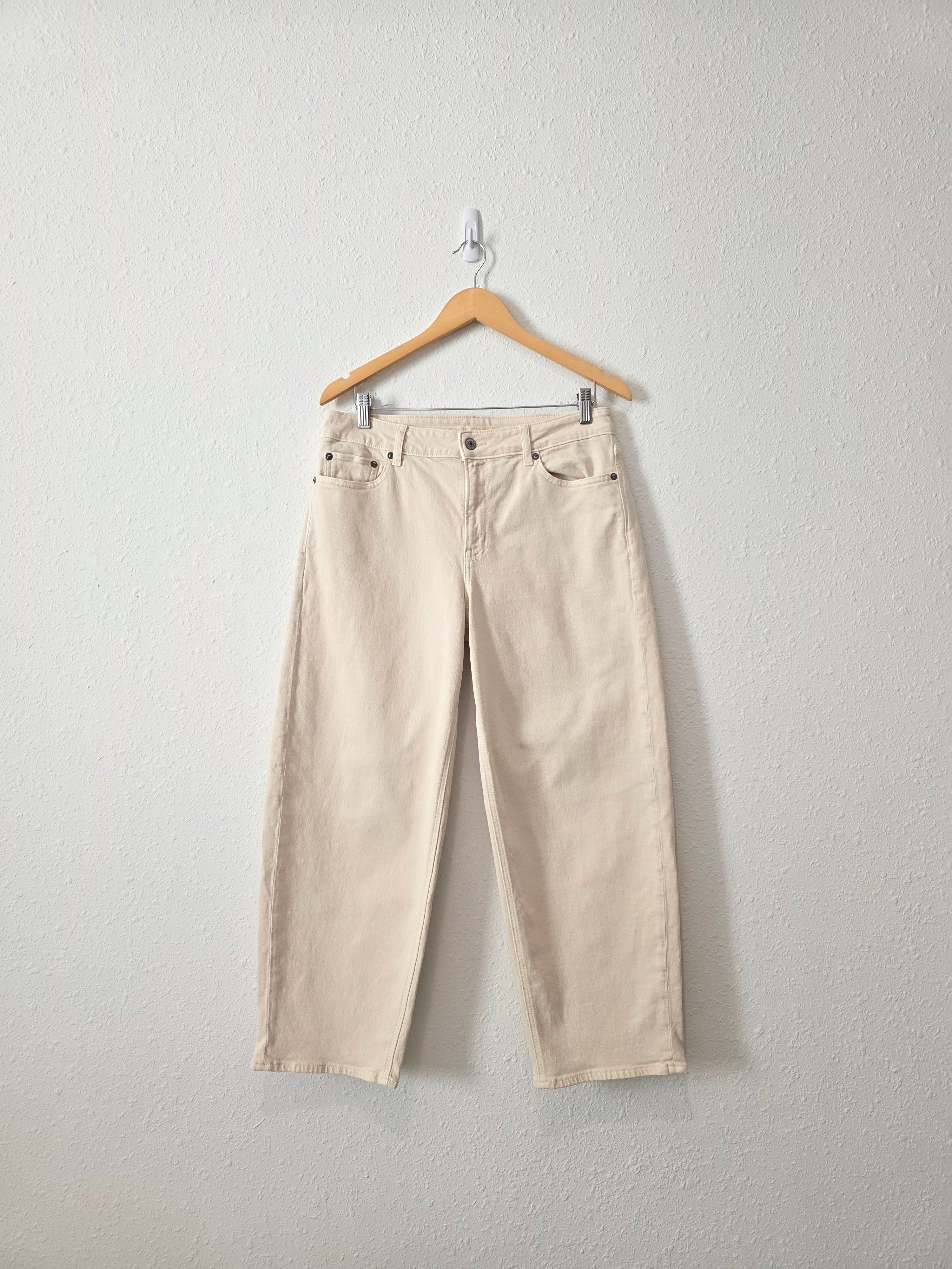 Cream Relaxed Barrel Jeans (8)