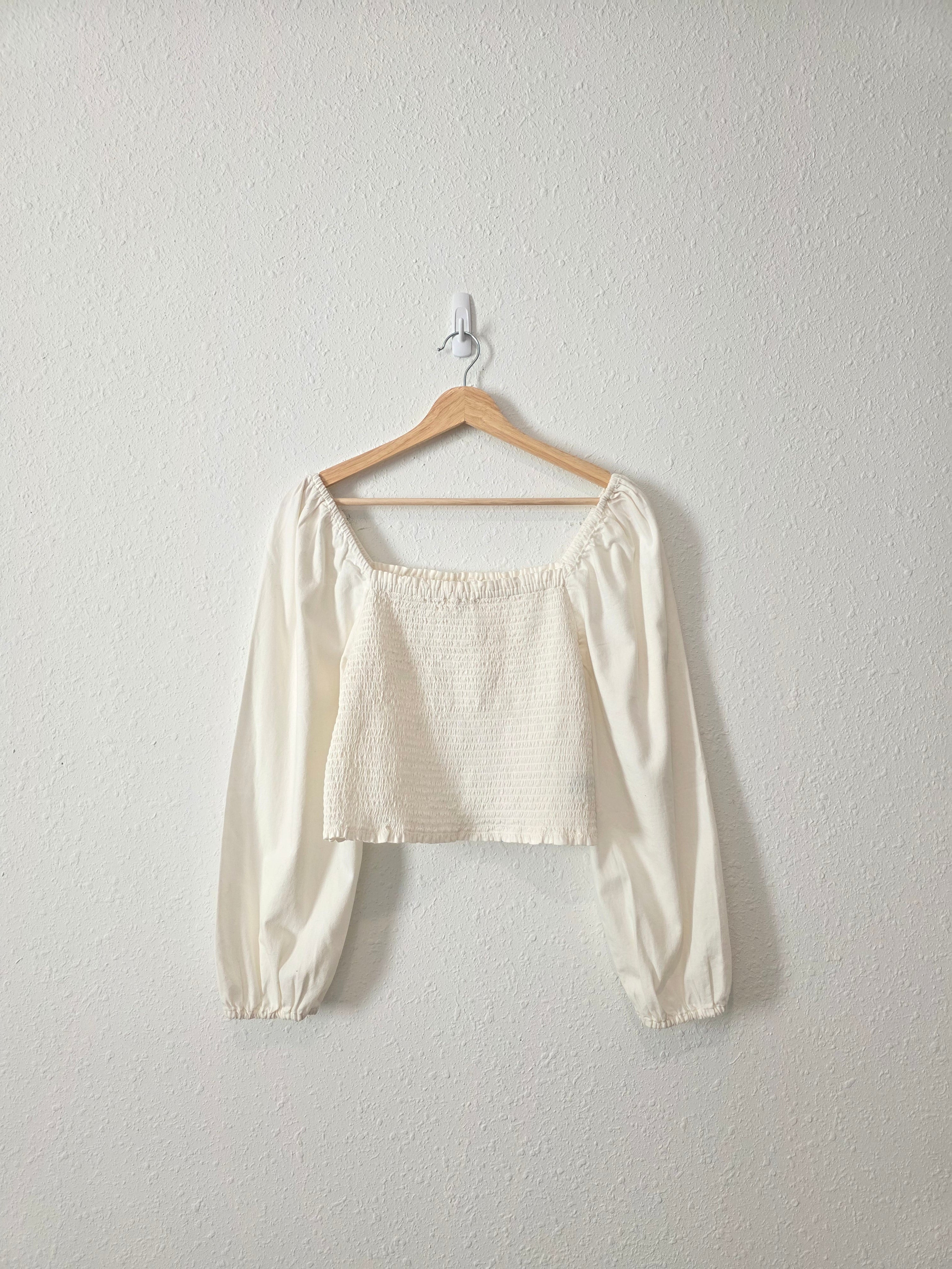 NEW Smocked Cotton Blouse (M)