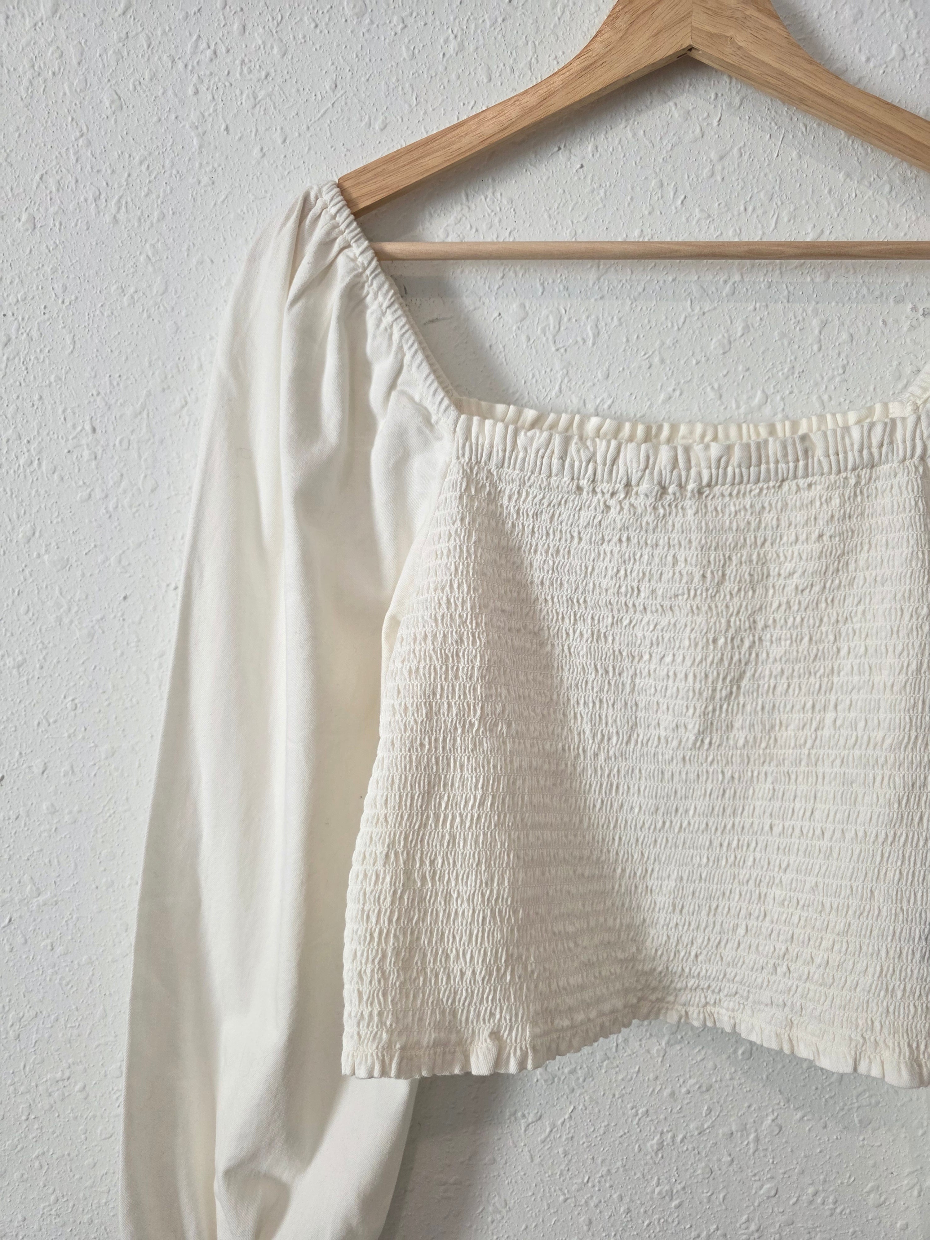 NEW Smocked Cotton Blouse (M)