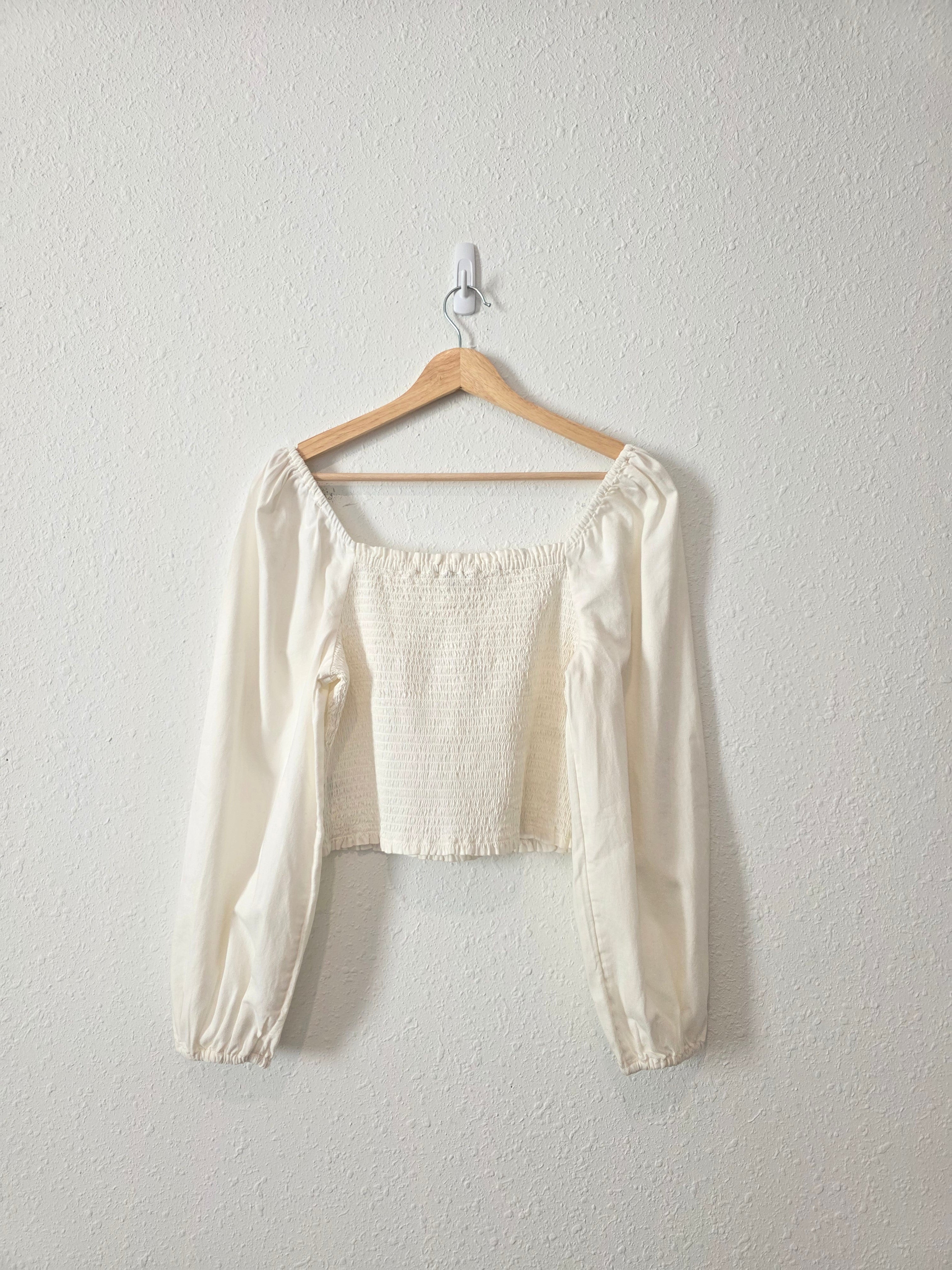 NEW Smocked Cotton Blouse (M)