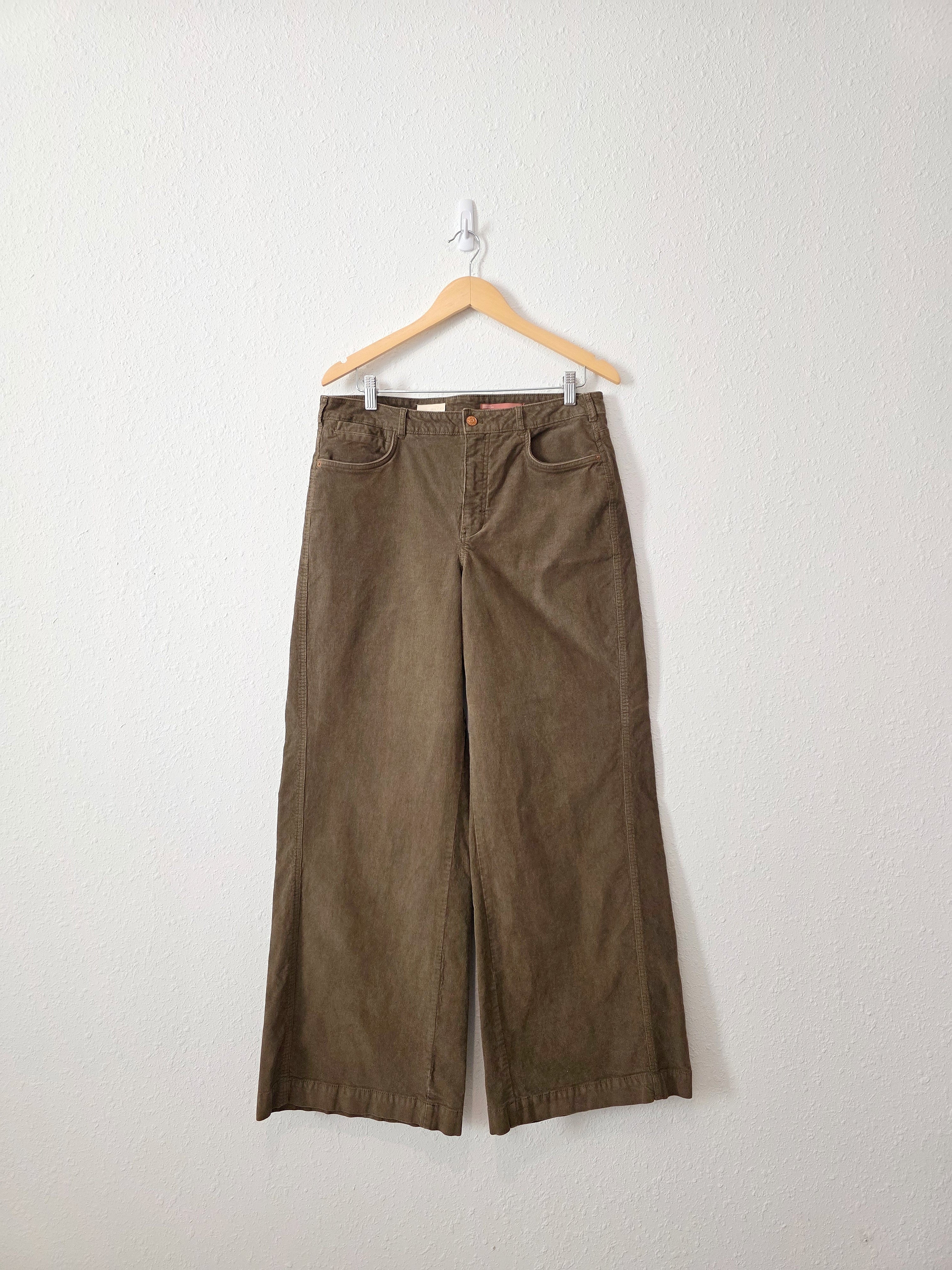 Anthropologie Brown Wide Leg Cord Pants (32)