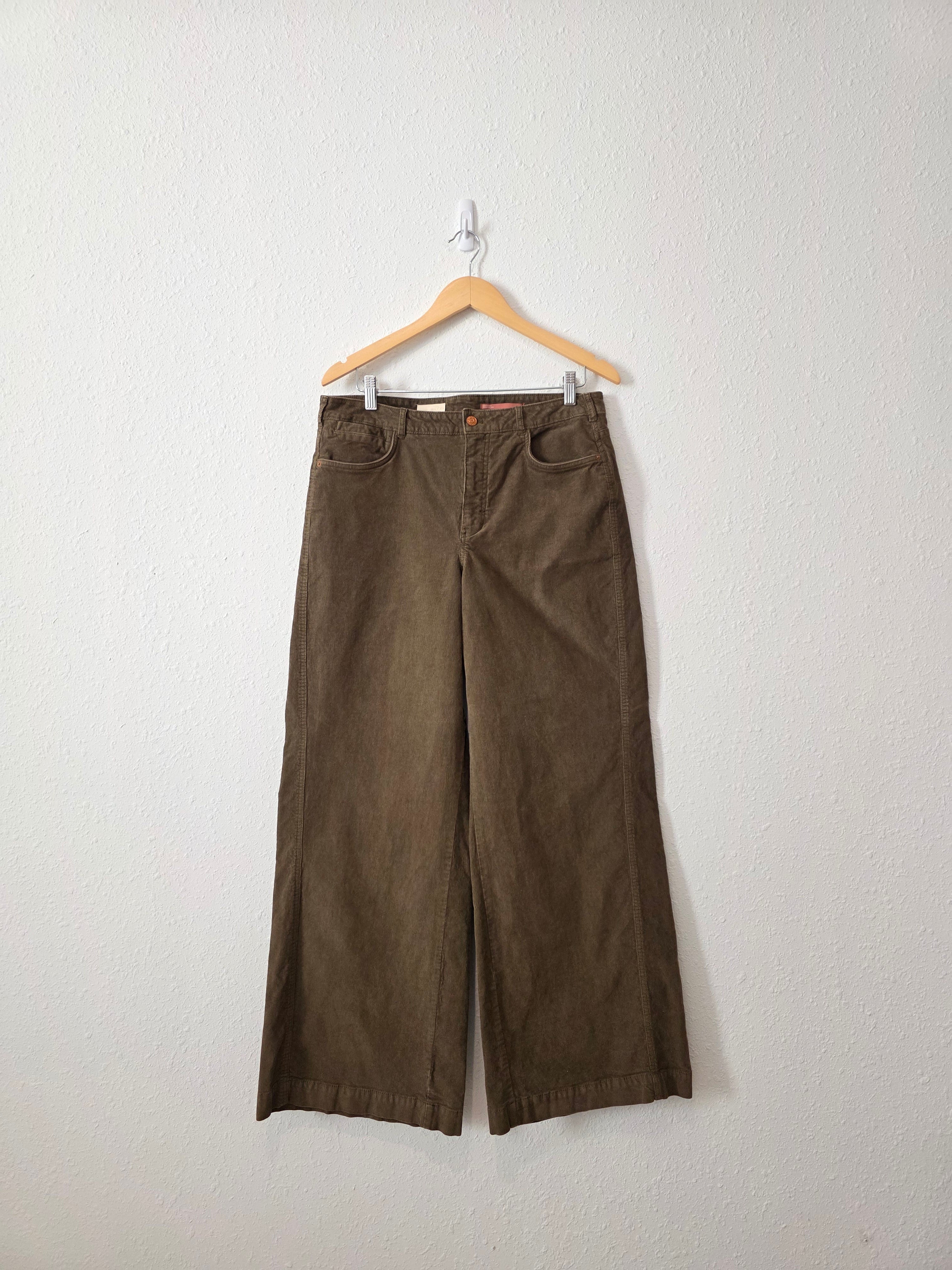 Anthropologie Brown Wide Leg Cord Pants (32)