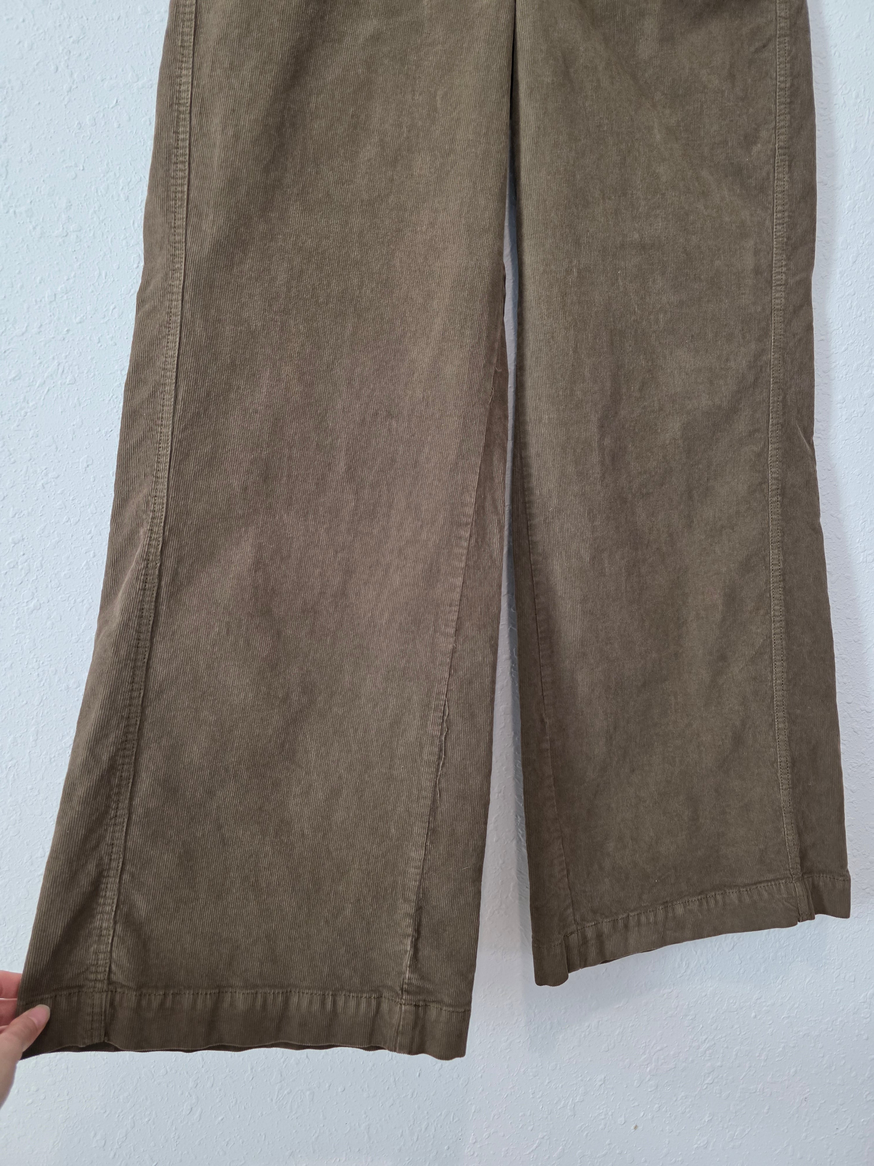 Anthropologie Brown Wide Leg Cord Pants (32)