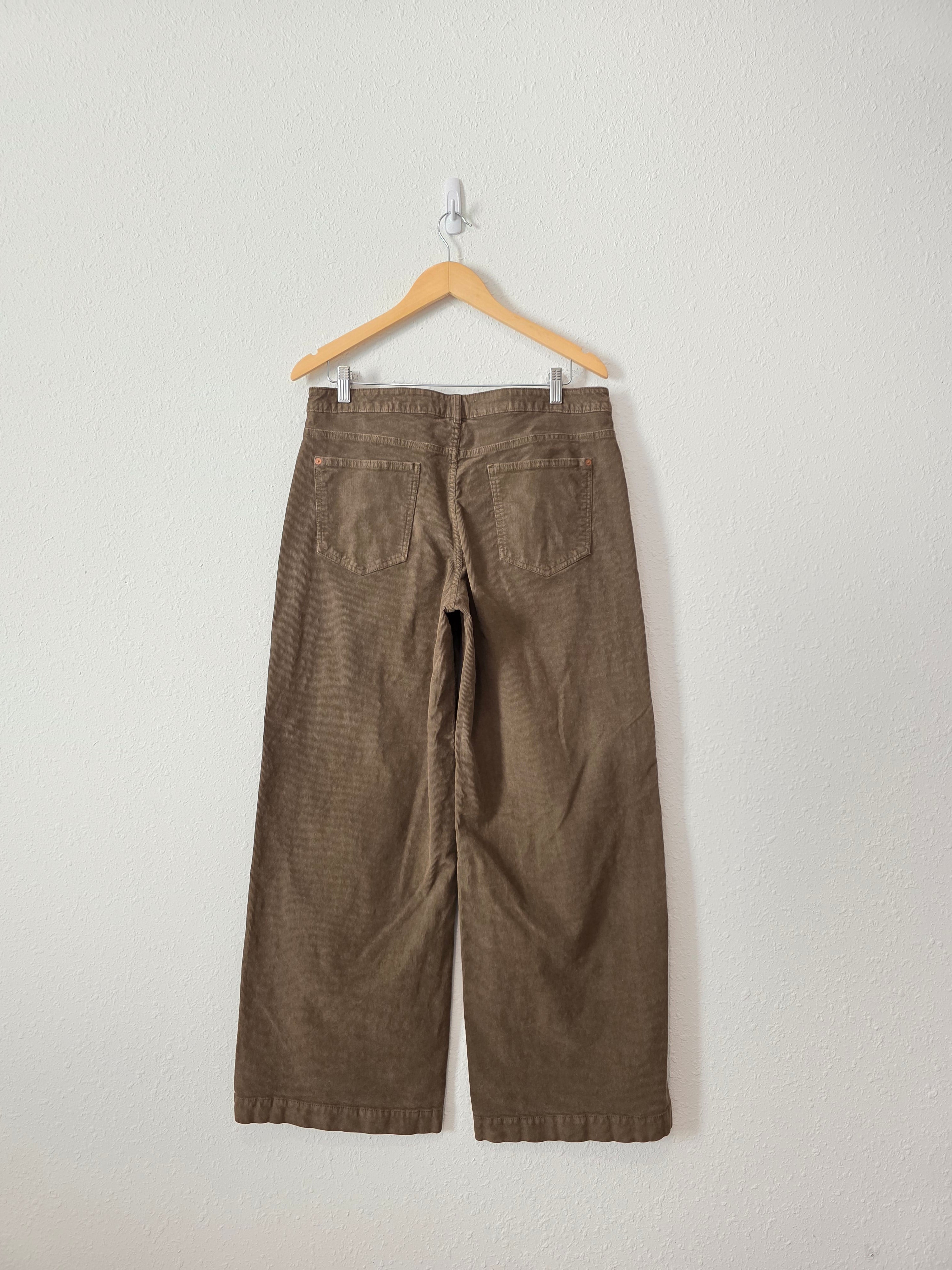 Anthropologie Brown Wide Leg Cord Pants (32)