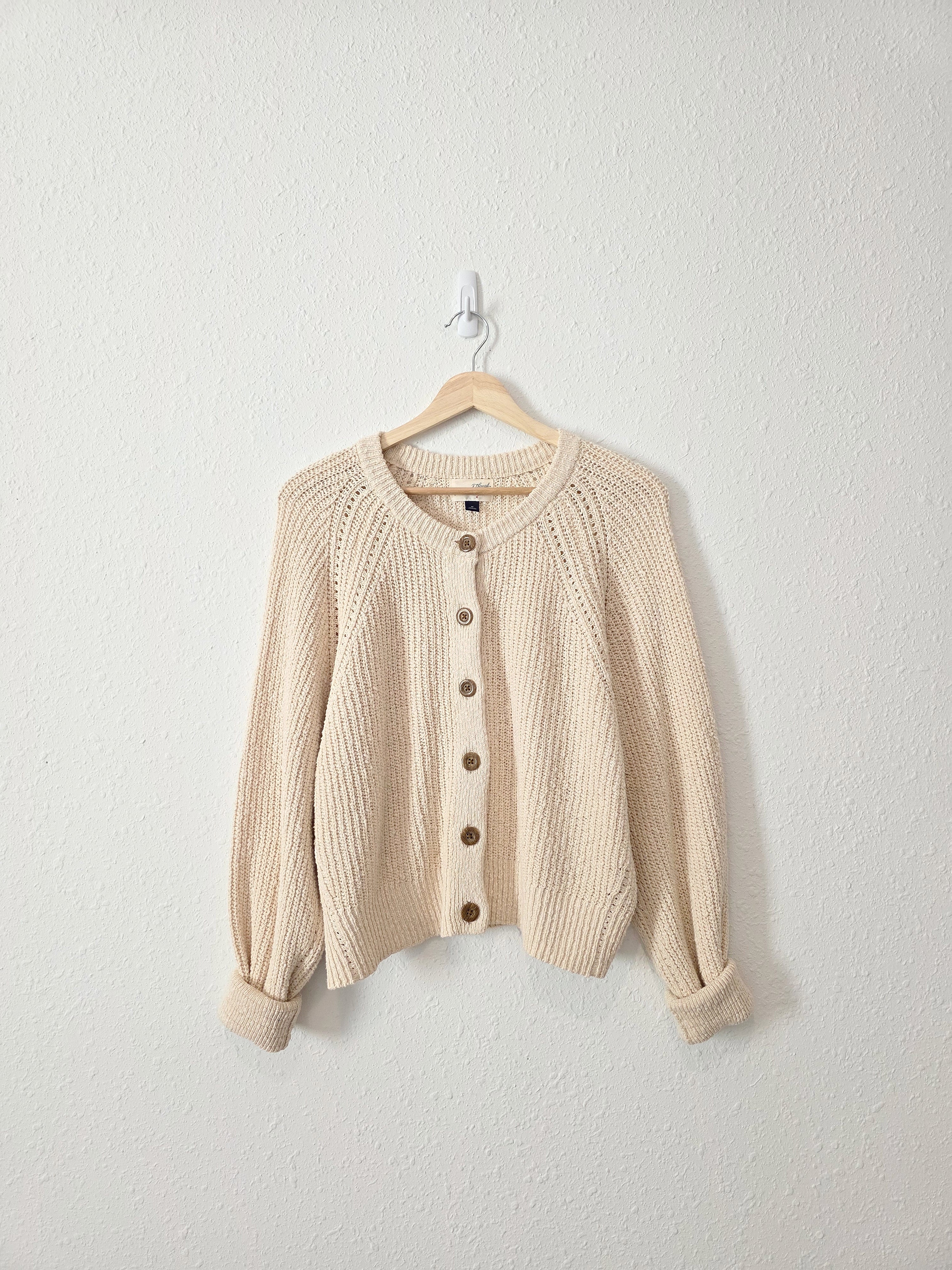 Neutral Cotton Cardigan (M)