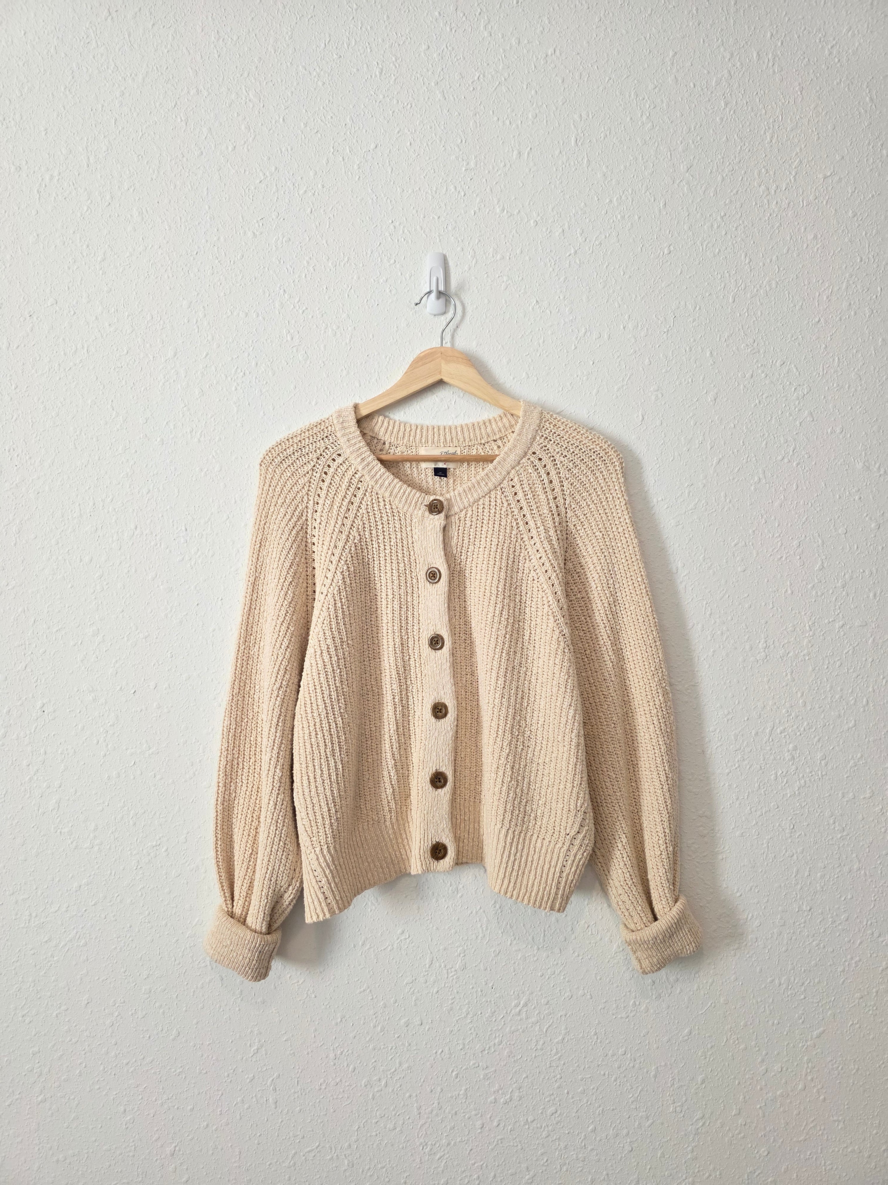 Neutral Cotton Cardigan (M)