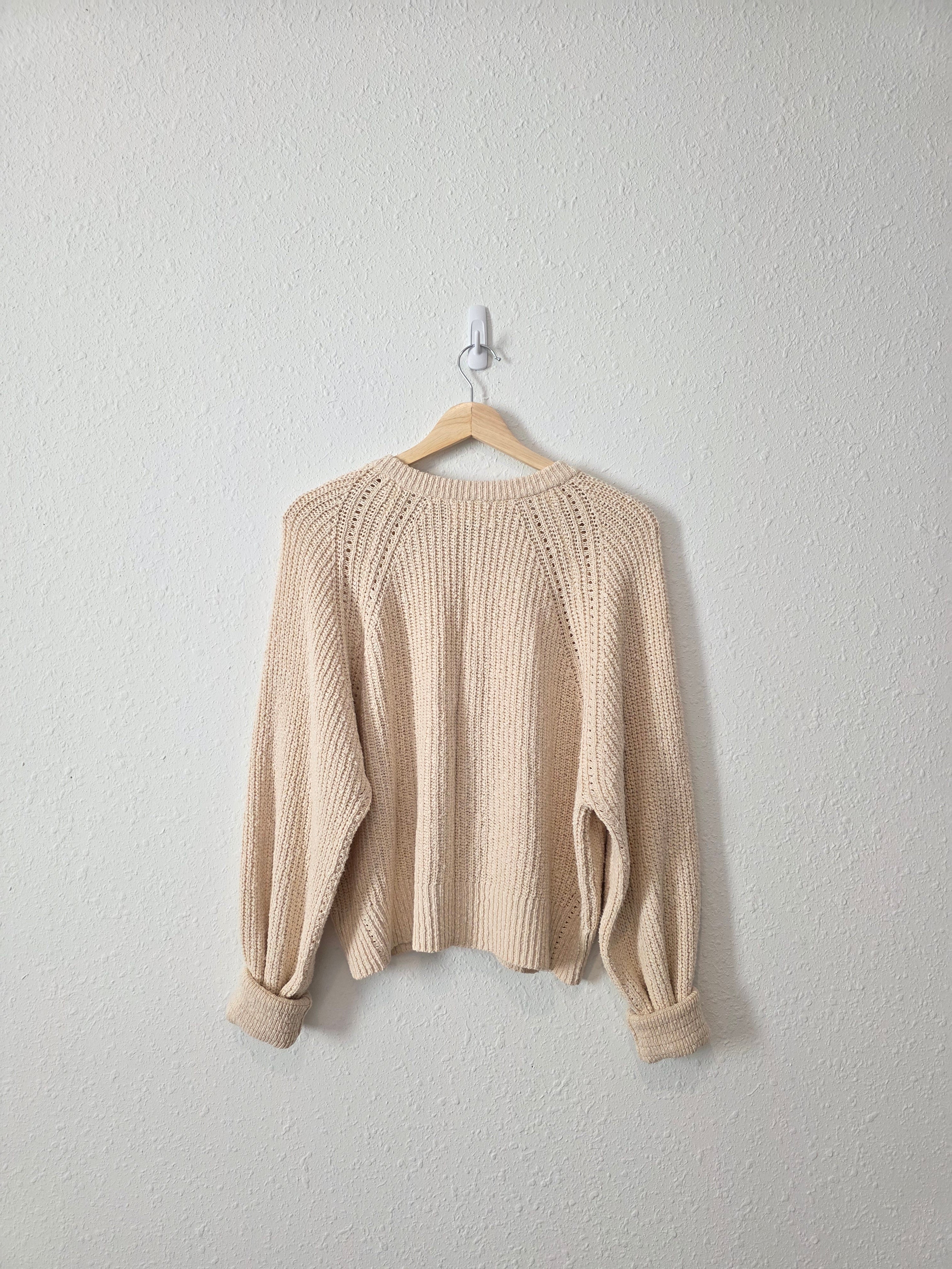 Neutral Cotton Cardigan (M)