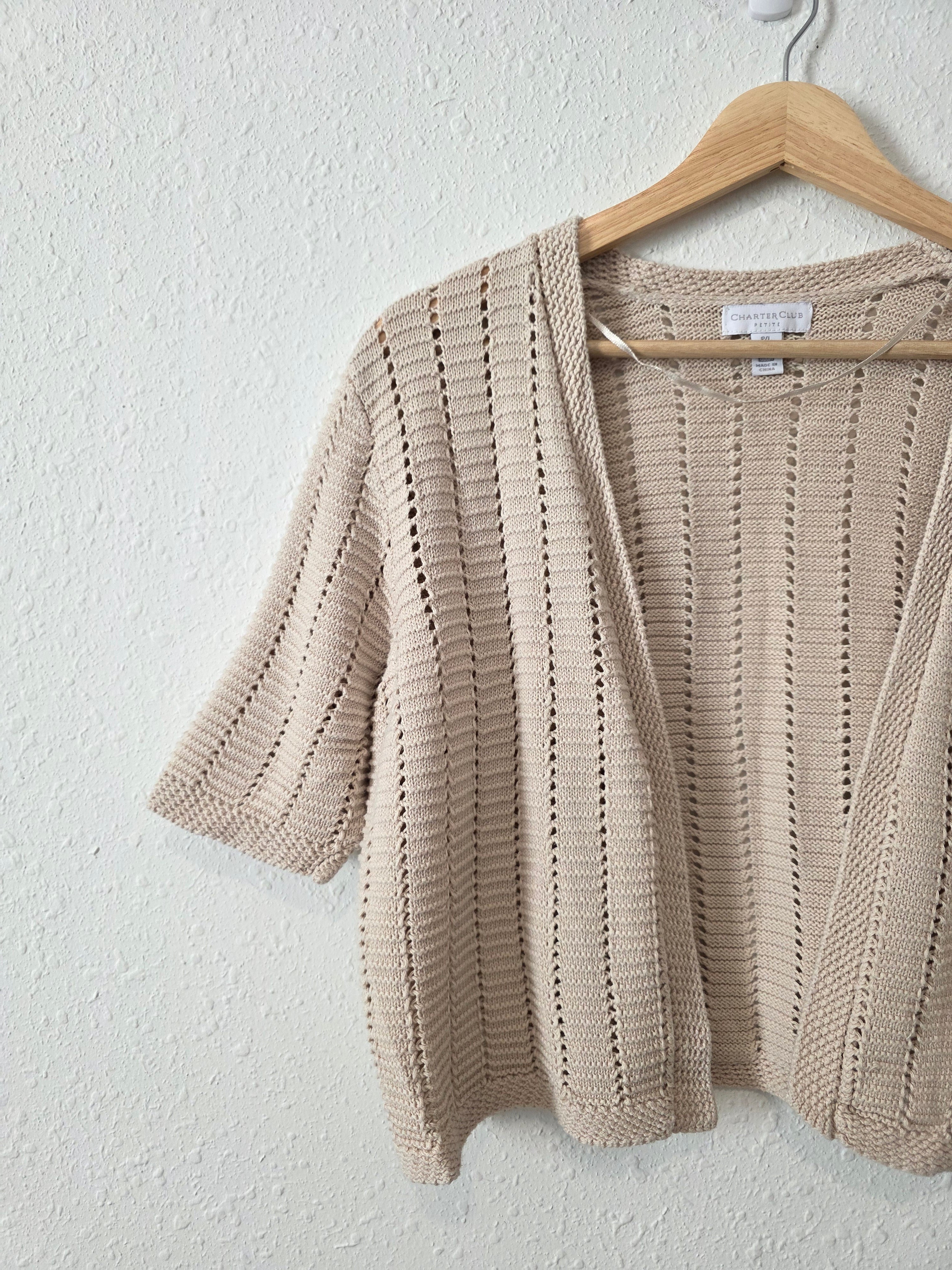 Crochet Knit Cotton Sweater (LP)